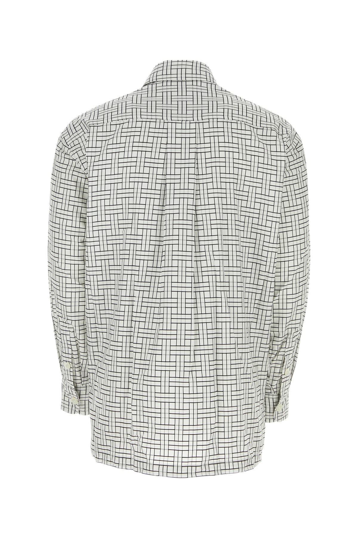 Kenzo Oversize Geometric Pattern Shirt In White