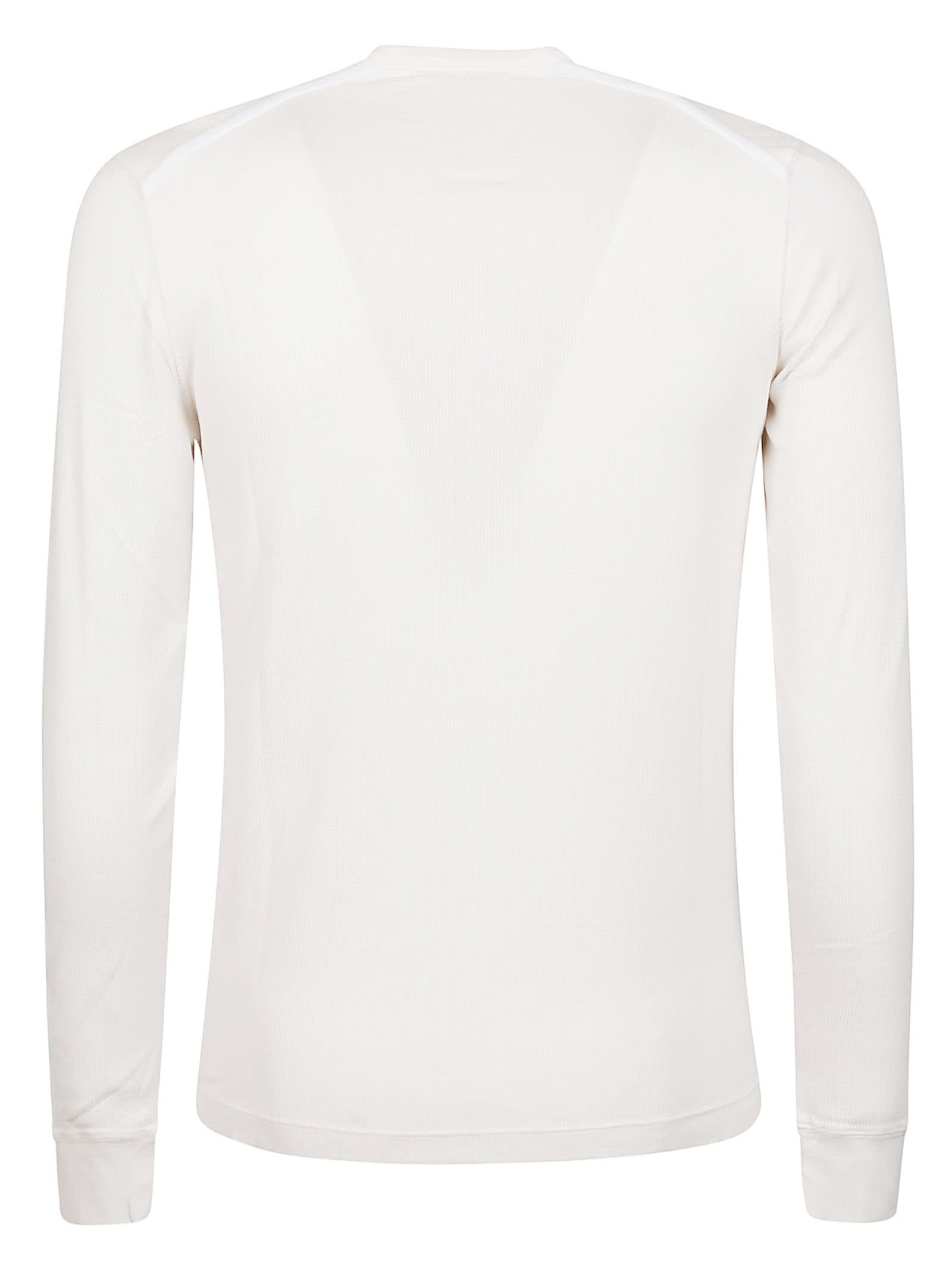 Shop Tom Ford Long Sleeve Henley T-shirt In Chalk