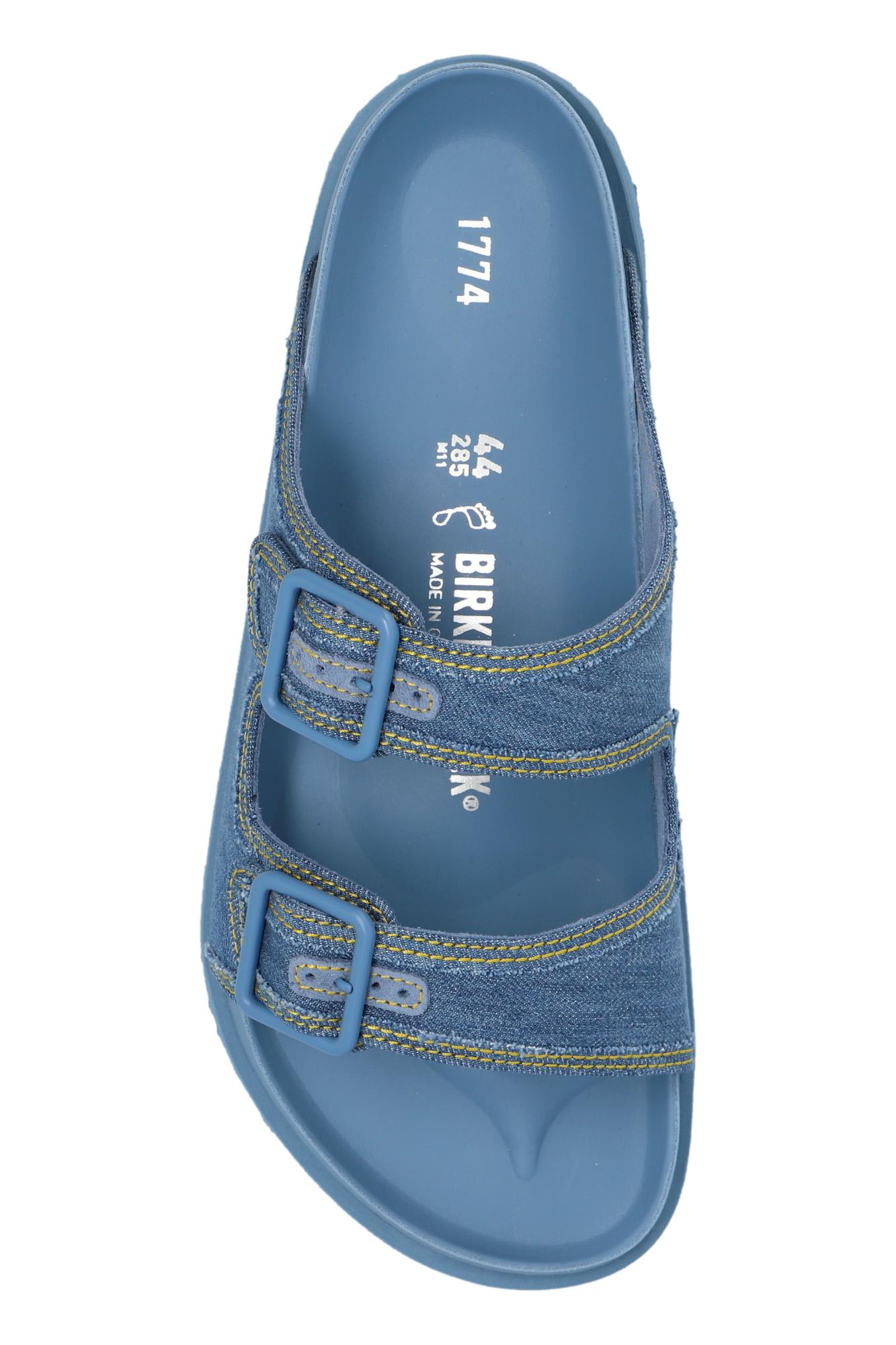 Shop Birkenstock 1774 Sandals Arizona Stone Washed In Blue