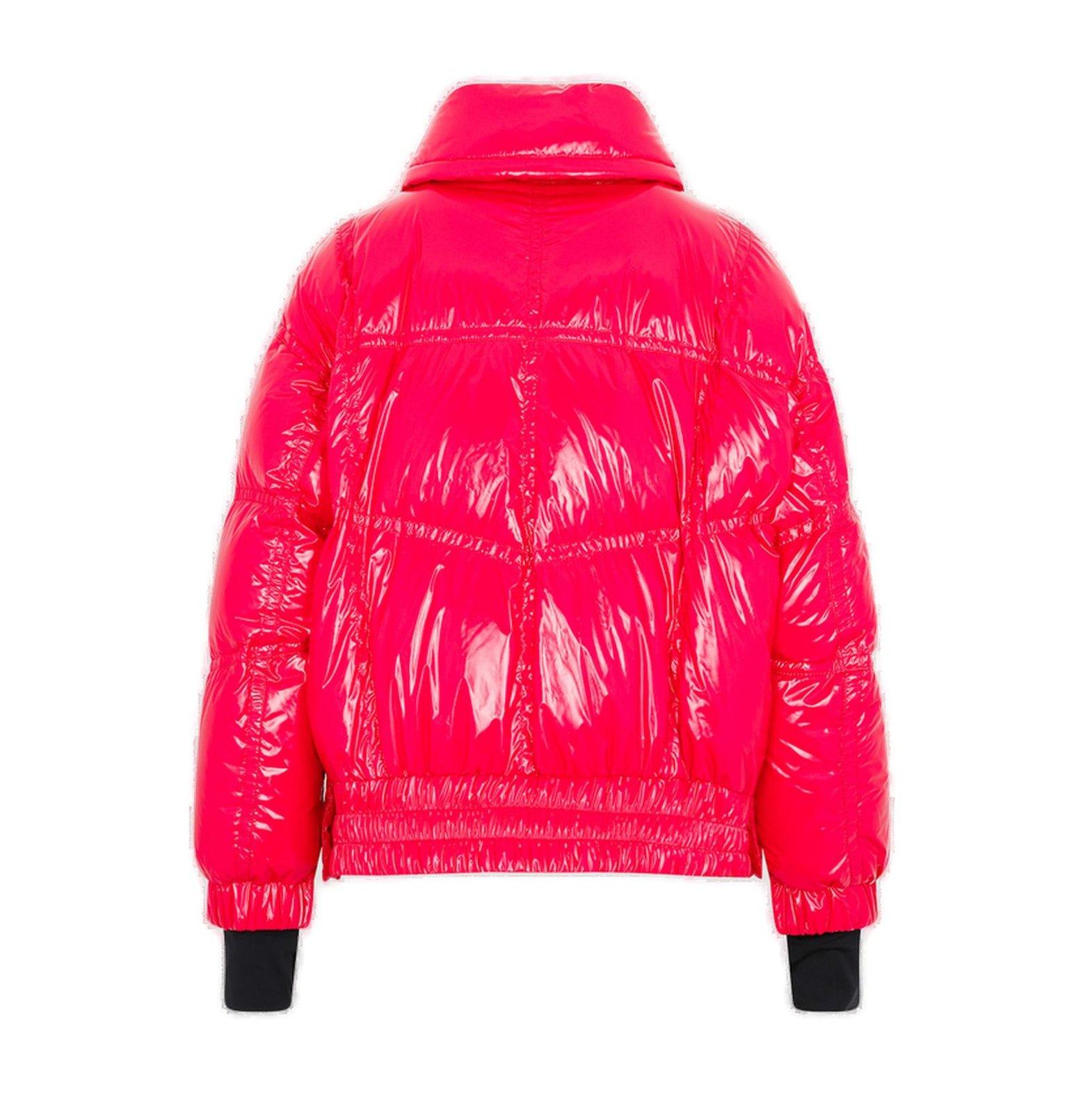 Shop Moncler Zipup Padded Jacket In Red