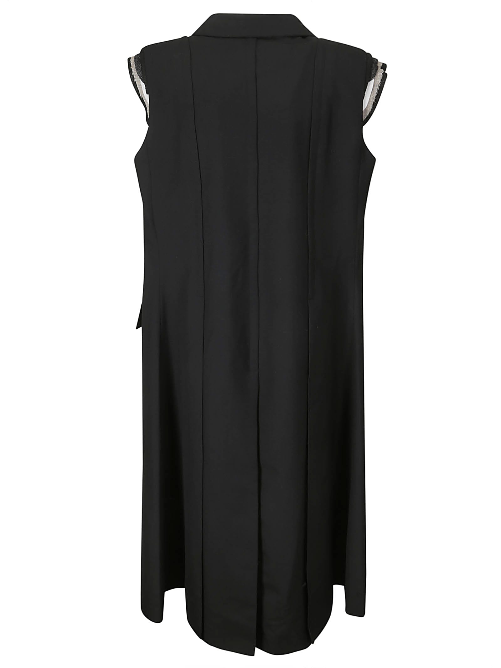 Shop Sacai Suiting Long Vest In Black