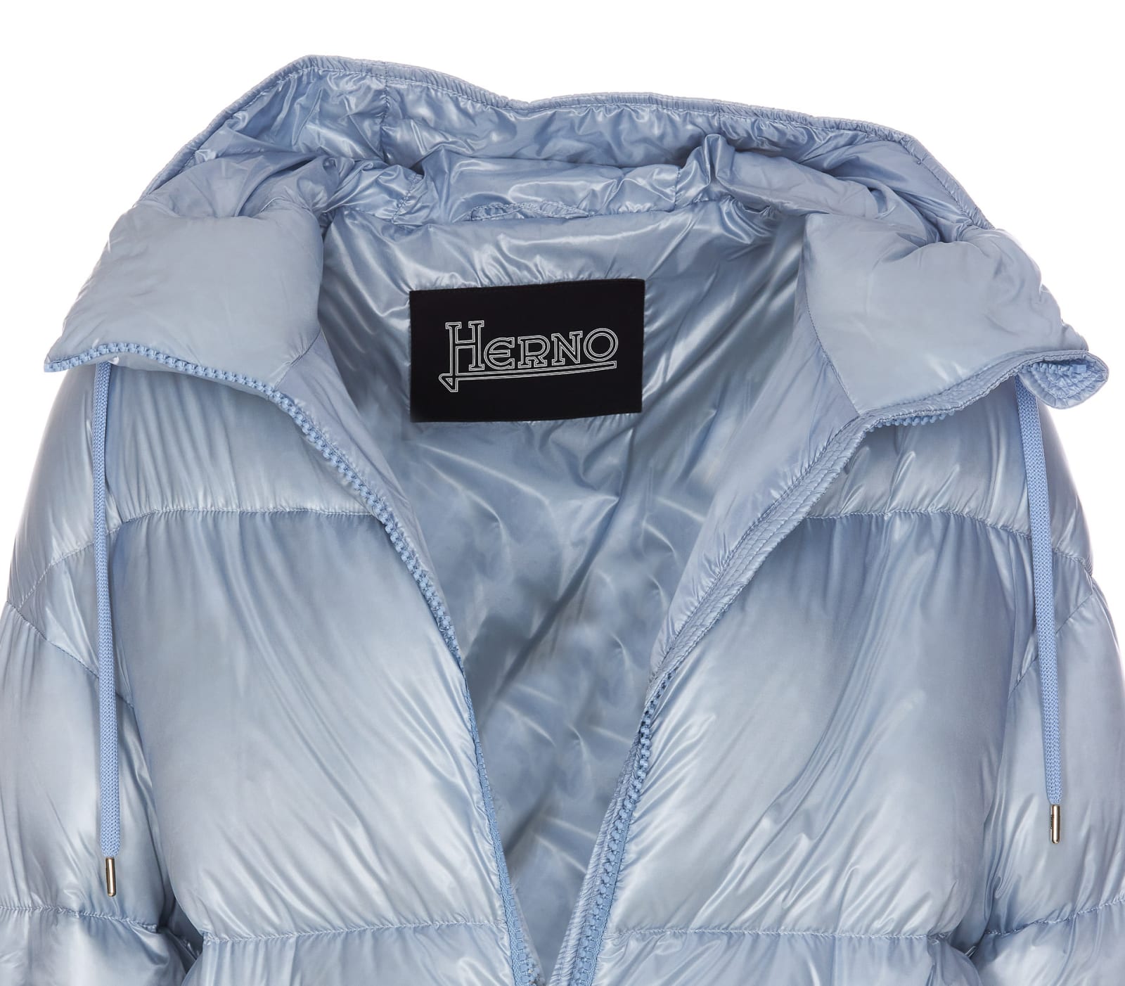 Herno Ultralight Soft Nylon Mid Down Jacket In Blue