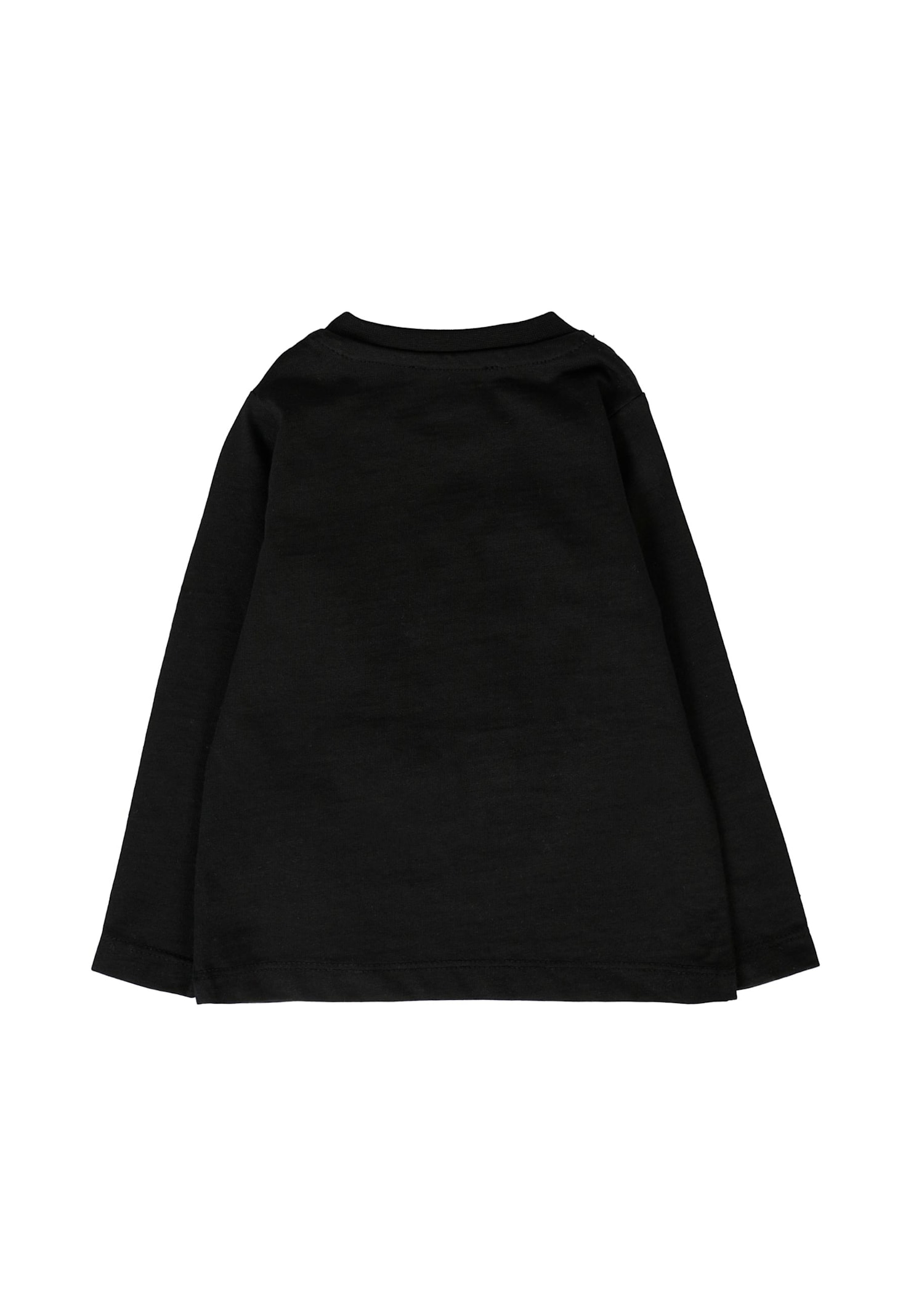 Richmond Black T-shirt For Baby Boy With Logo In Blue