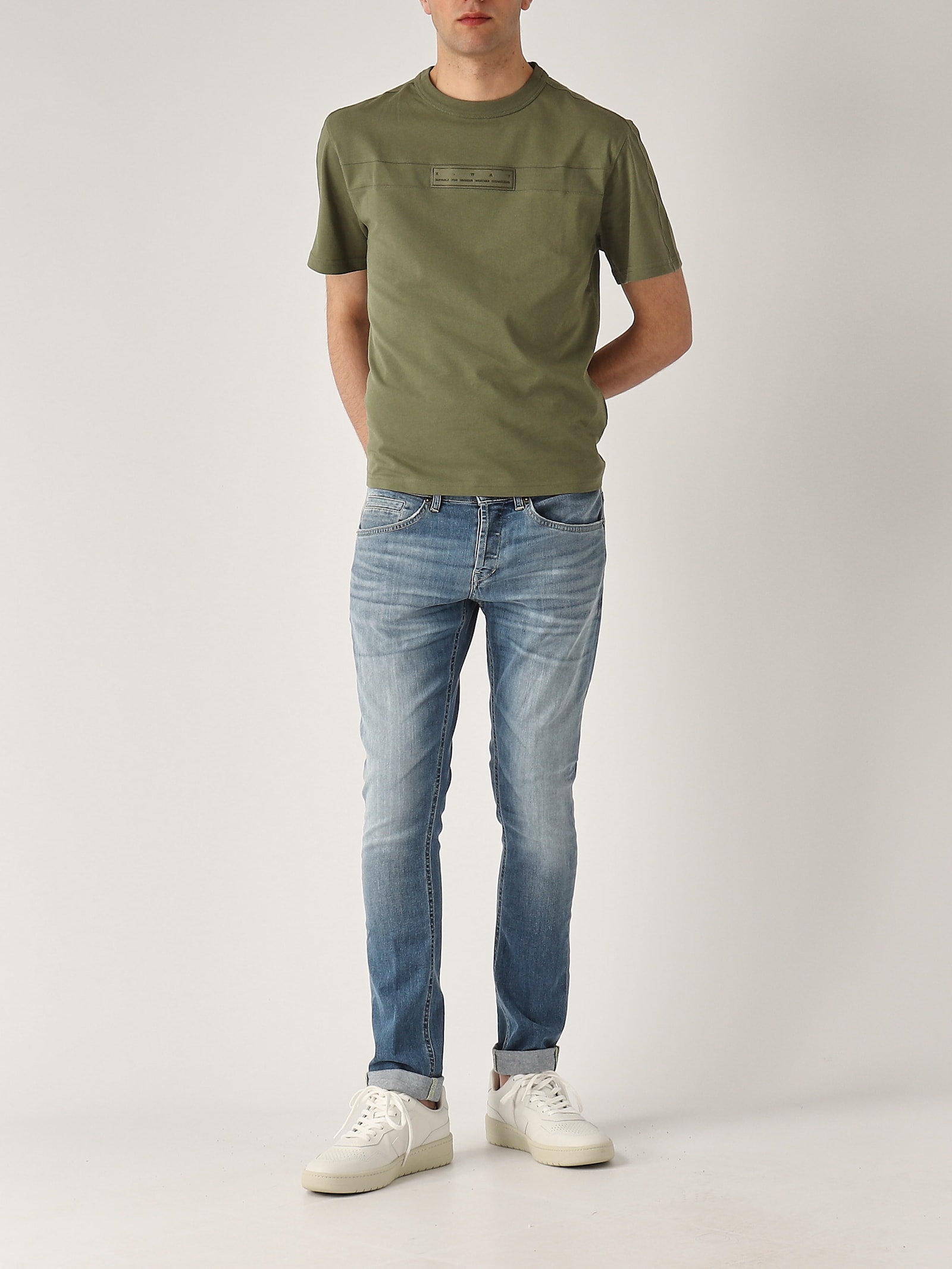 K-way Fantome Double Label T-shirt In Green