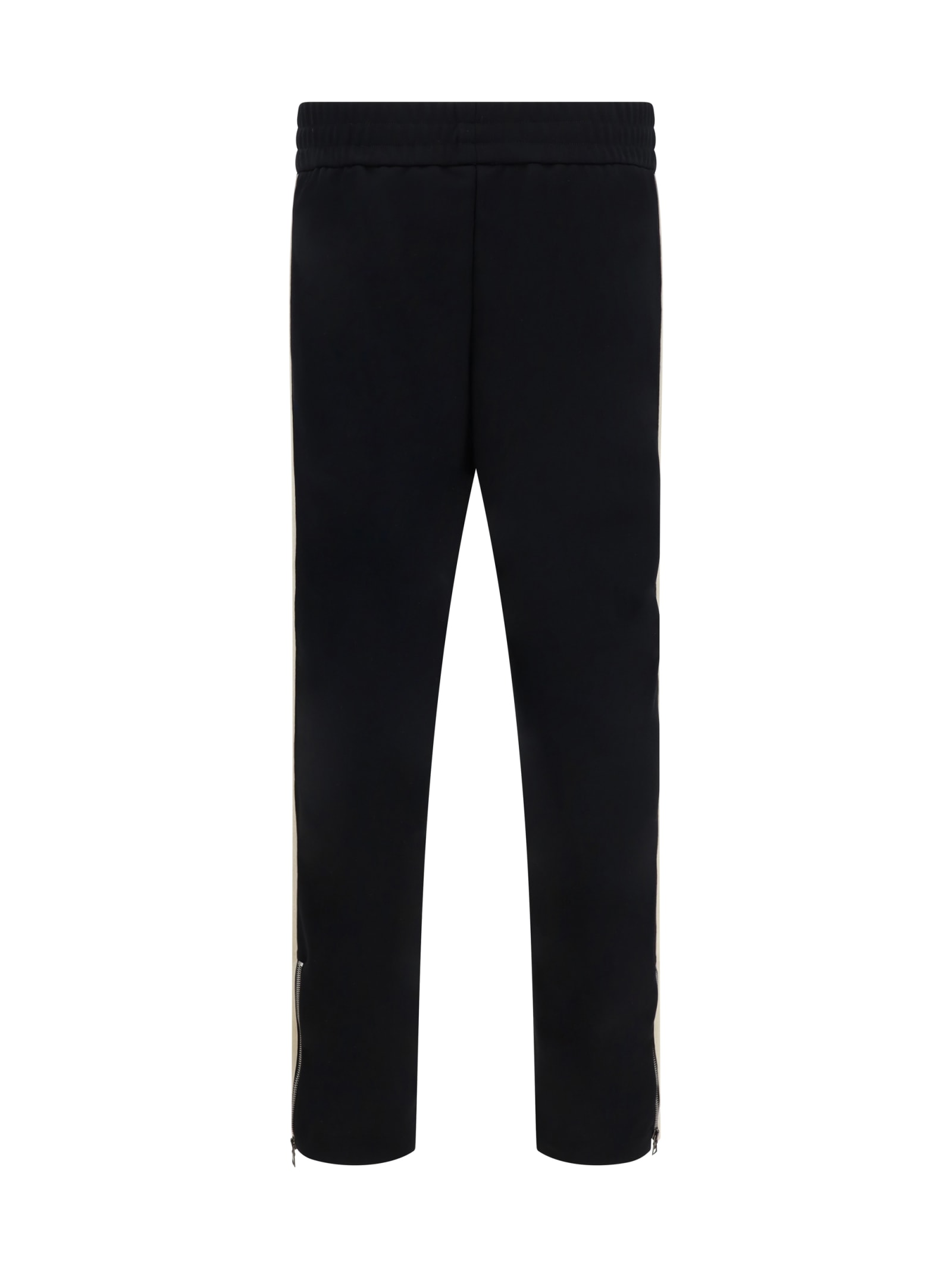 Shop Palm Angels Sweatpants In Nero/off White