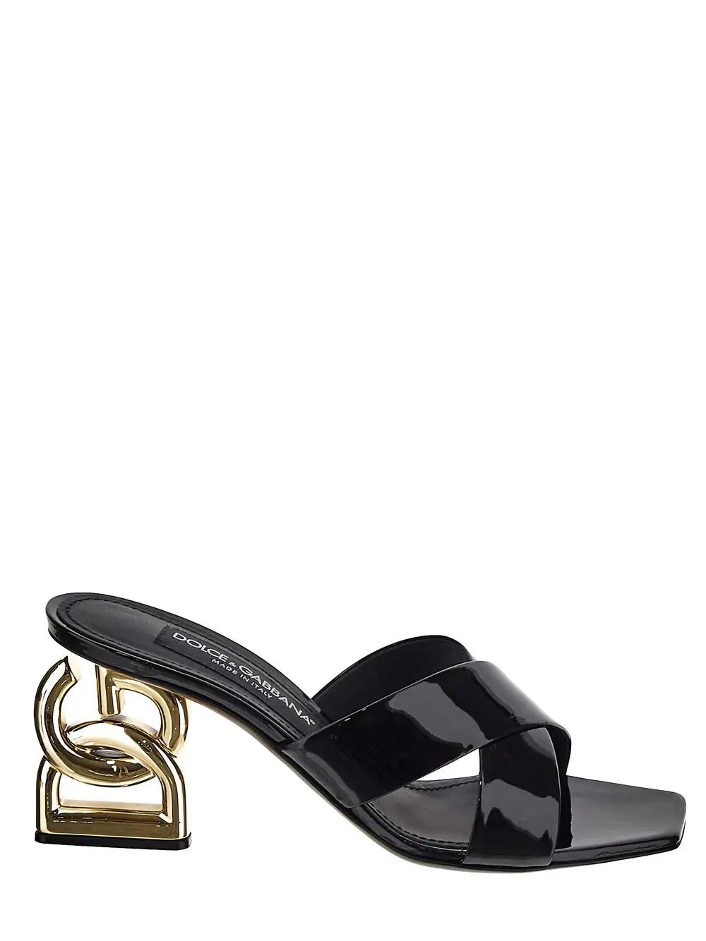 Dolce & Gabbana Dg Pop Heel Mules In Black