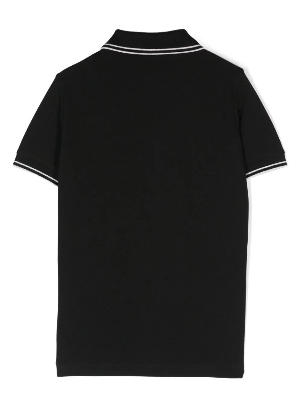 Shop Stone Island Junior Polo Shirt In Black