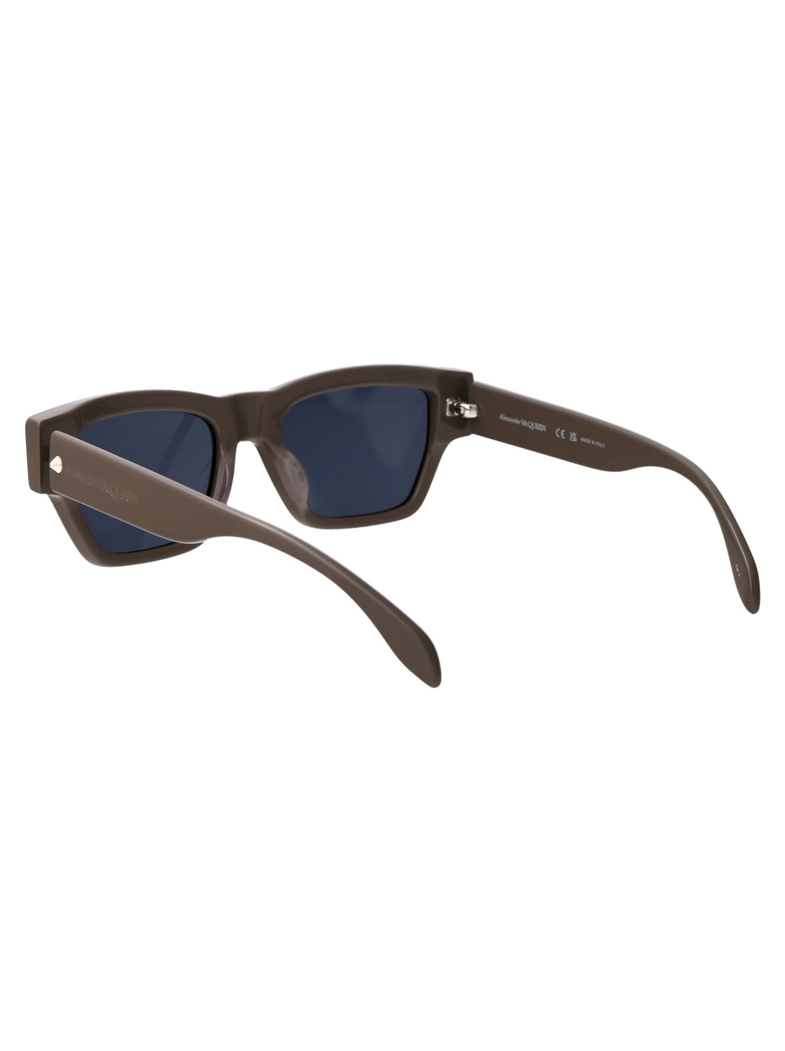 Shop Alexander Mcqueen Am0409s Sunglasses In 003 Brown Brown Blue