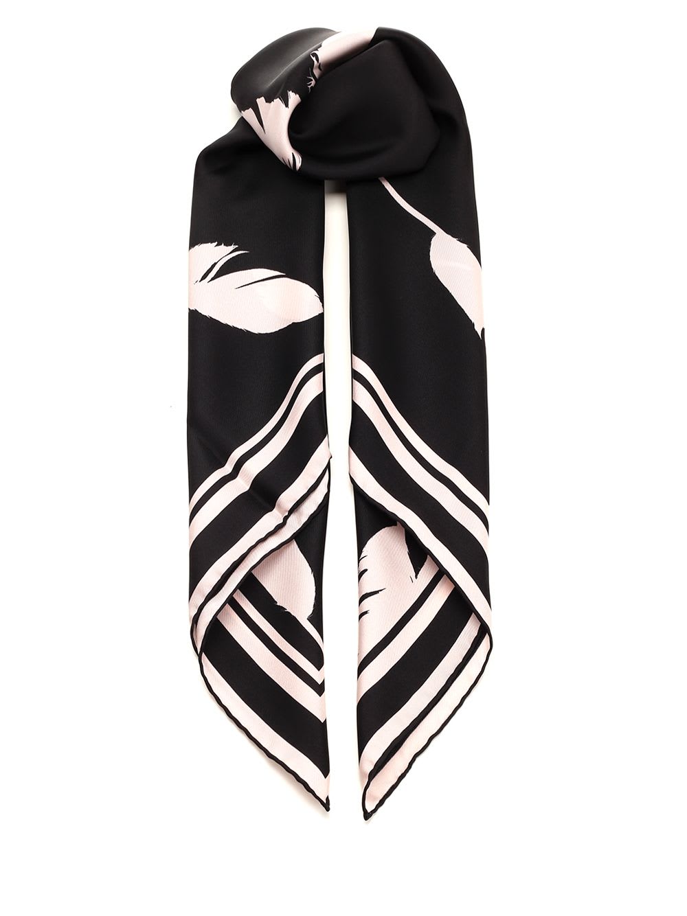 Shop Alexander Mcqueen Silk Foulard In Black