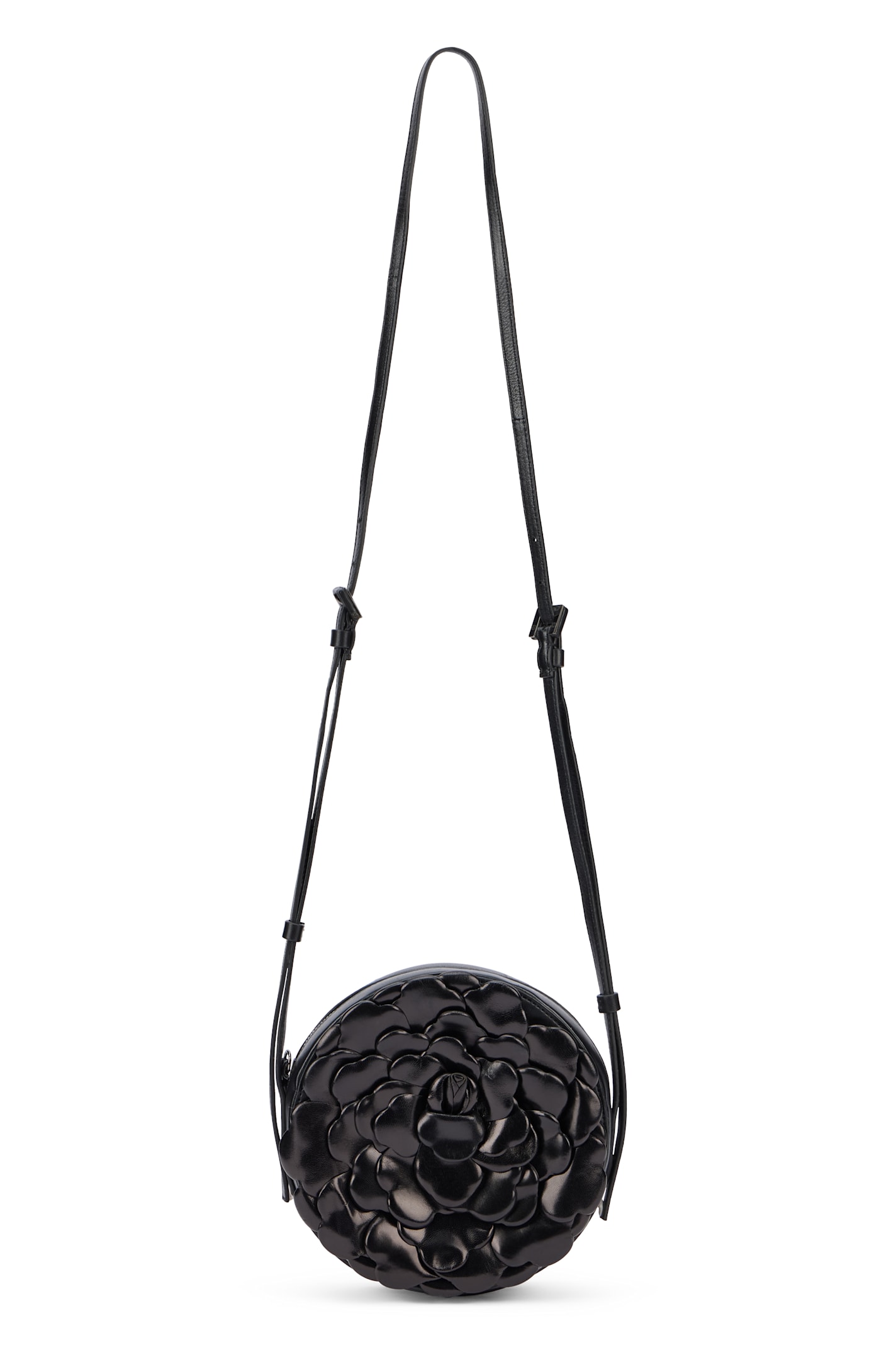 Valentino 03 Rose Edition Atelier Round Crossbody Bag In Black
