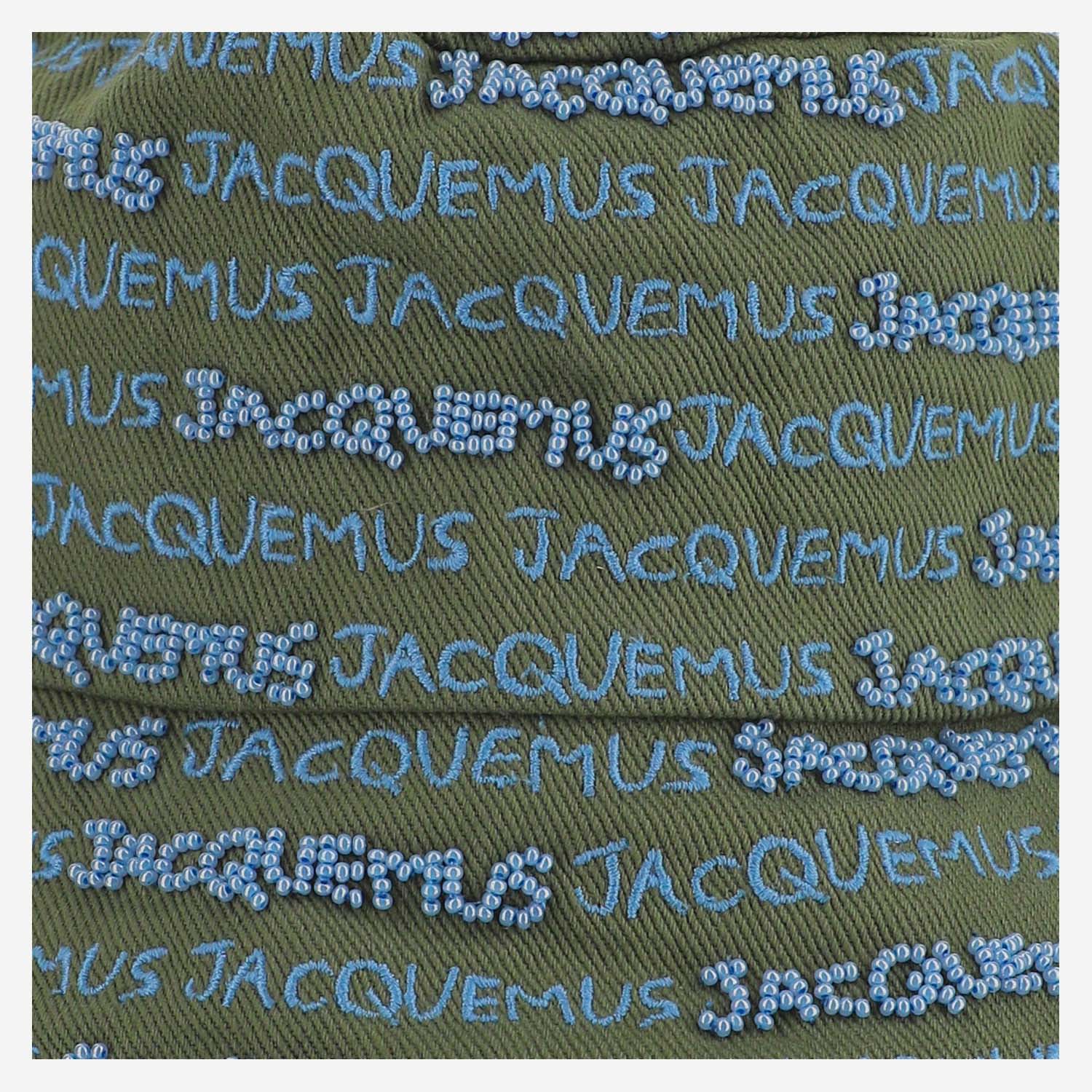 Jacquemus Embroidered-logo Bucket Hat In Khaki