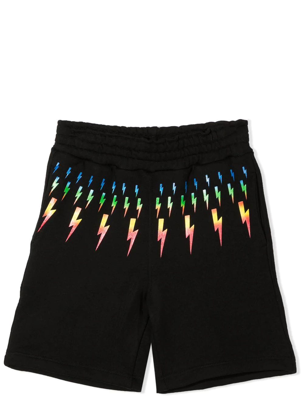 Click to view more detailed imagery on our partner's website Neil Barrett Kids' Print Track Shorts In Black