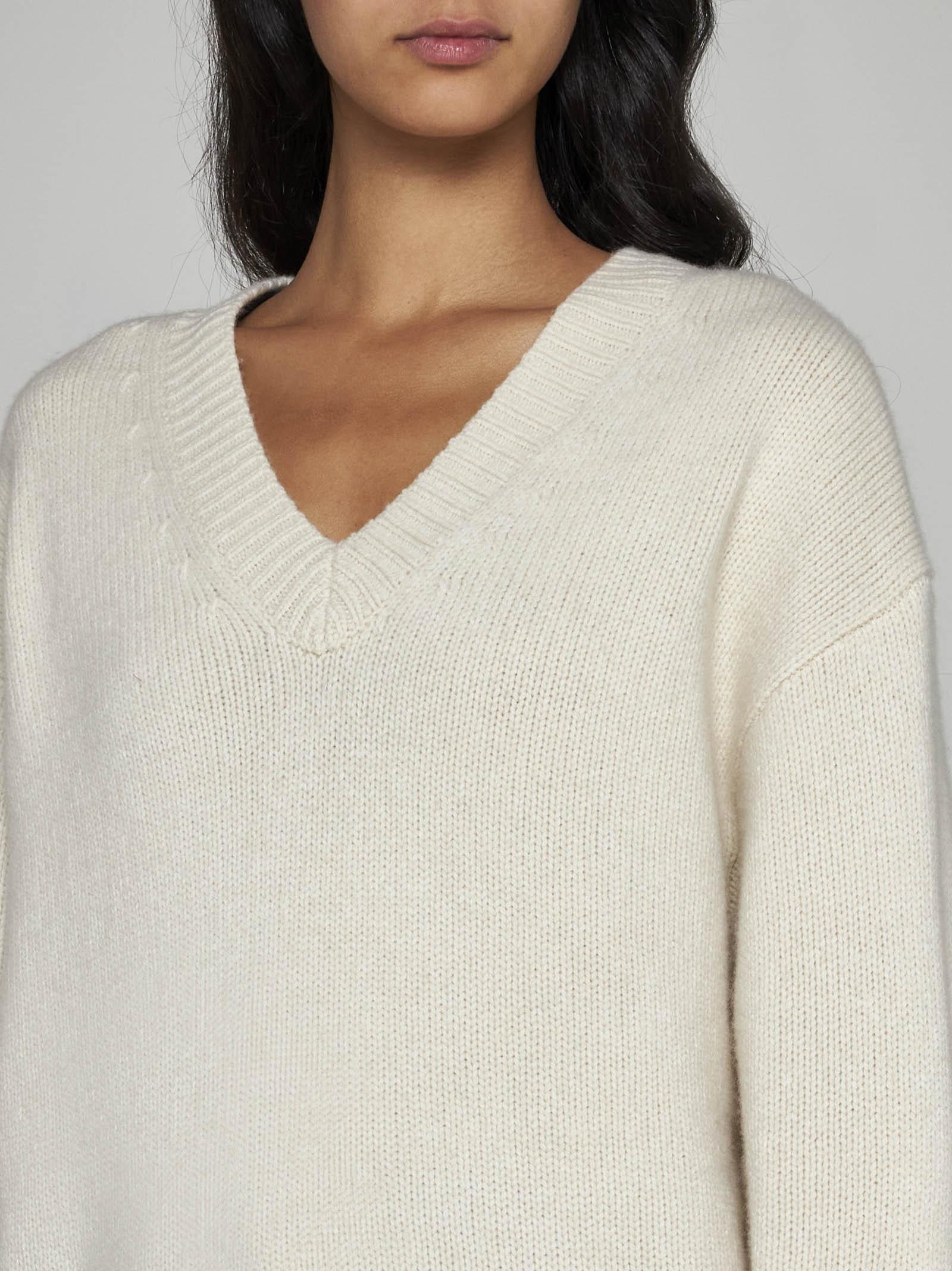 Shop Totême Wool And Cashmere Sweater In White