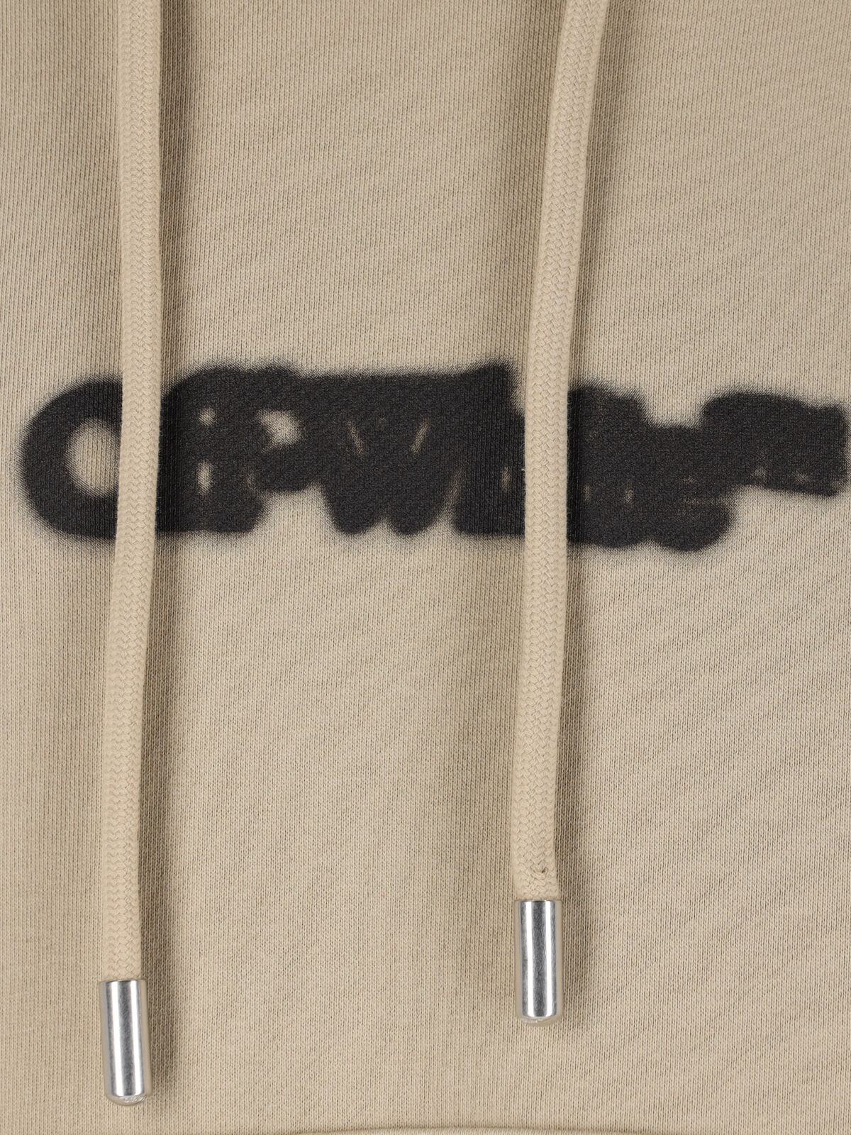 Off-white Graphic Print Hooded Sweatshirt In Beige