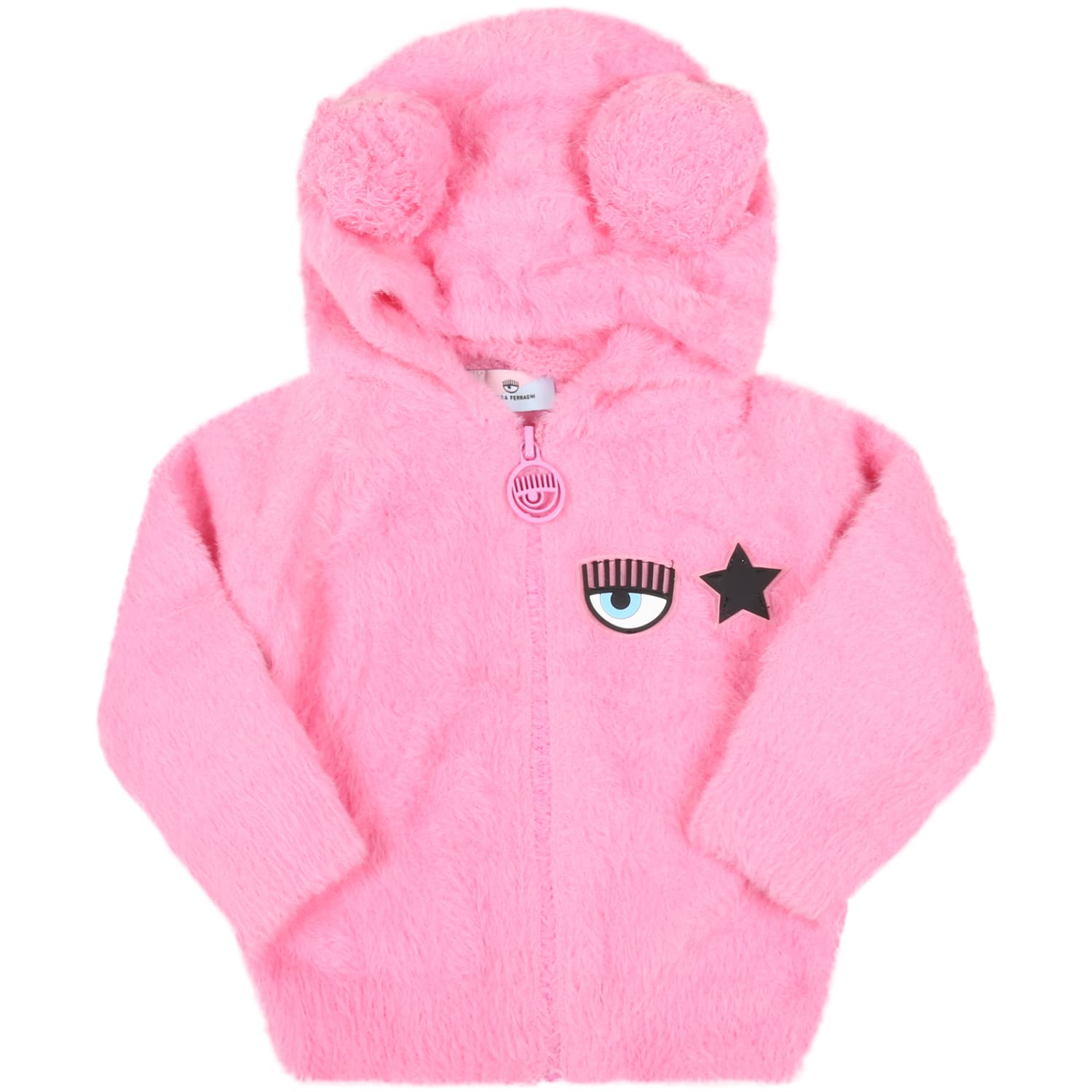 Chiara Ferragni Pink Sweater For Baby Girl
