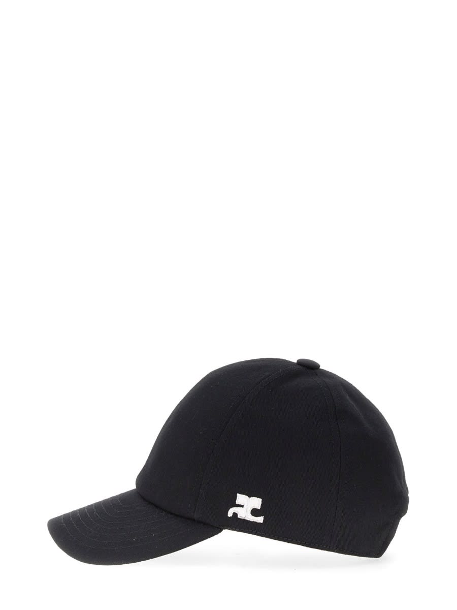 Shop Courrèges Baseball Hat In Black