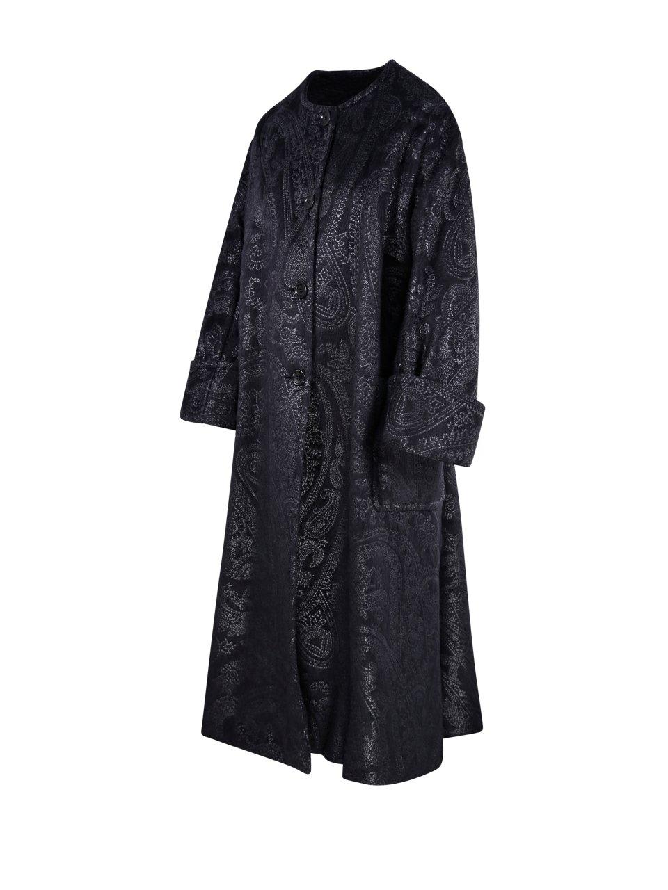 Shop Max Mara Buttoned Long-sleeved Coat In Nero