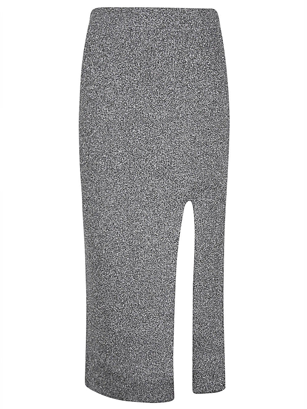Circus Hotel Lurex Knit Pencil Skirt In Gray