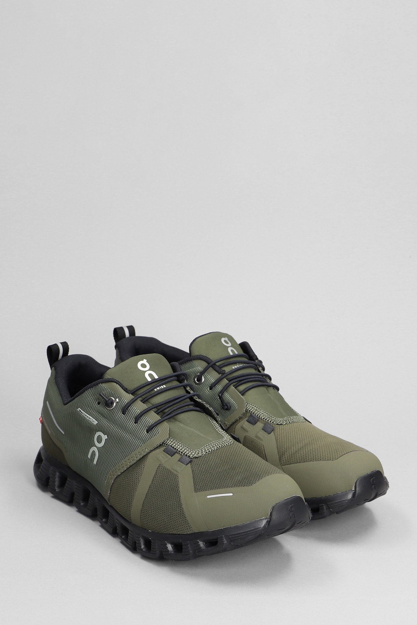 Shop On Cloud 5 Waterproof Sneakers In Green Polyester In Olive