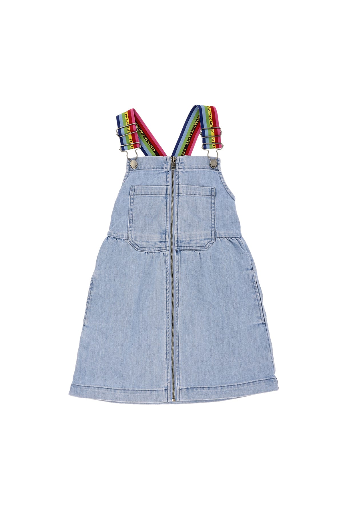 stella mccartney rainbow denim dress