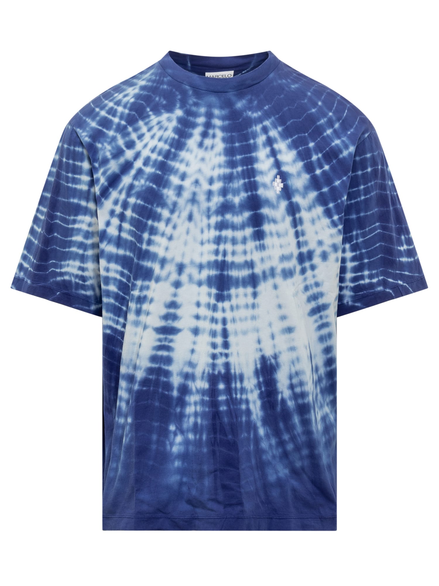 Shop Marcelo Burlon County Of Milan Soundwaves T-shirt In Blue