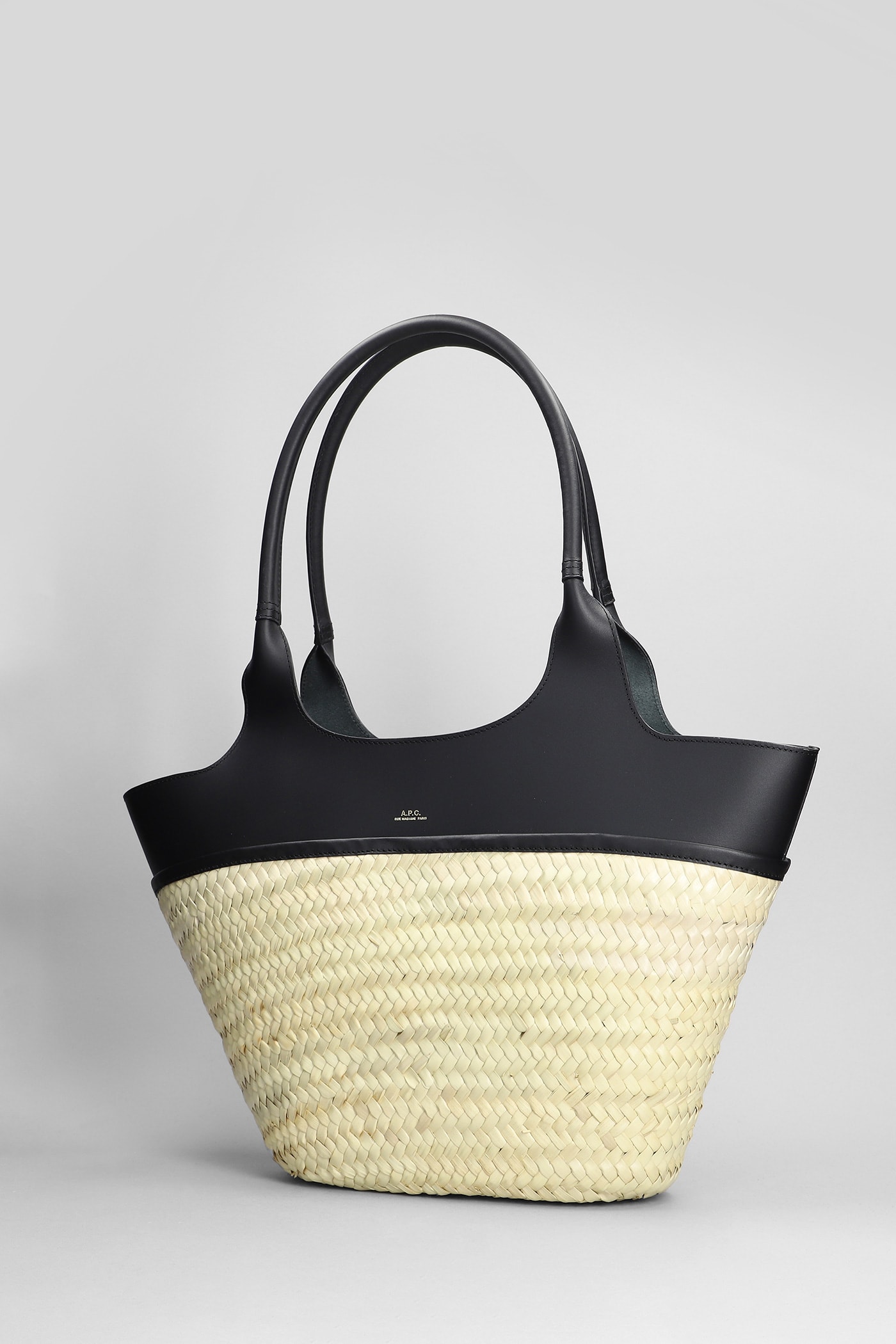 Shop Apc Tanger Hand Bag In Black Wool And Polyamide