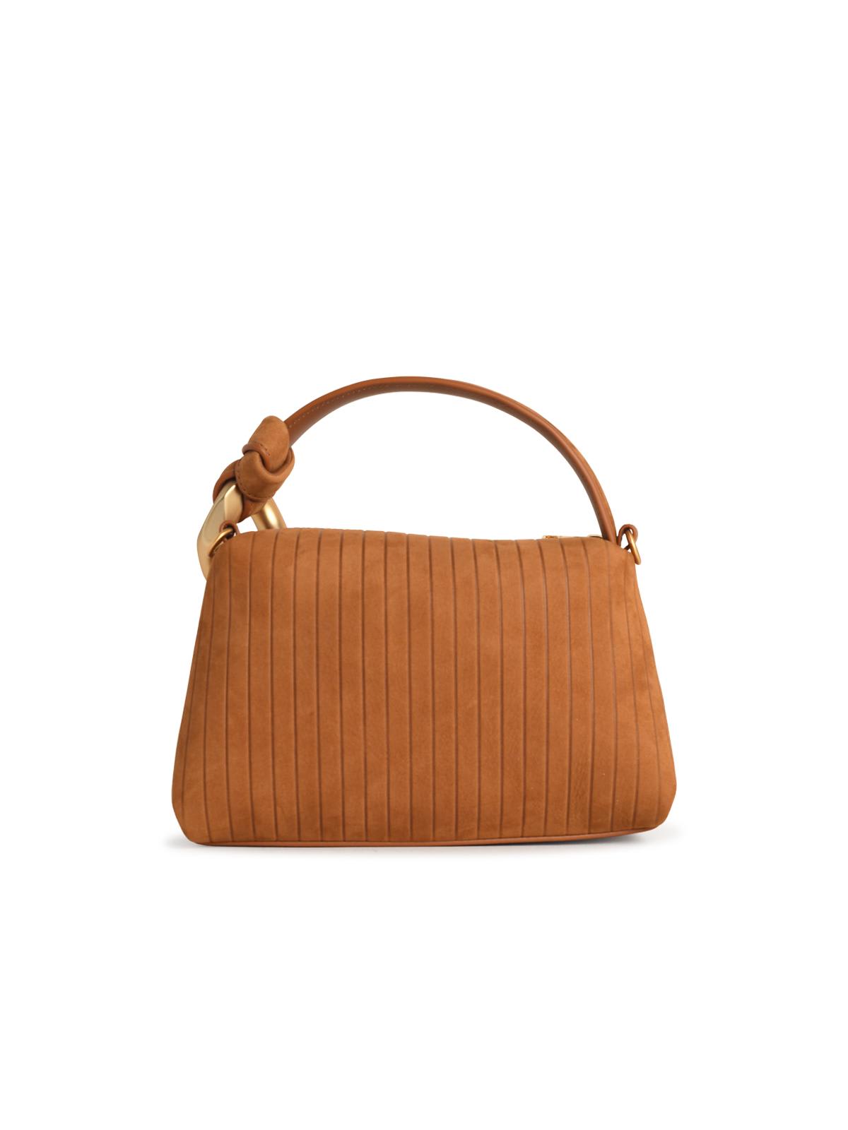 Jw Anderson Pleated Cross-body Bag Gold-tone Hardware In Brown