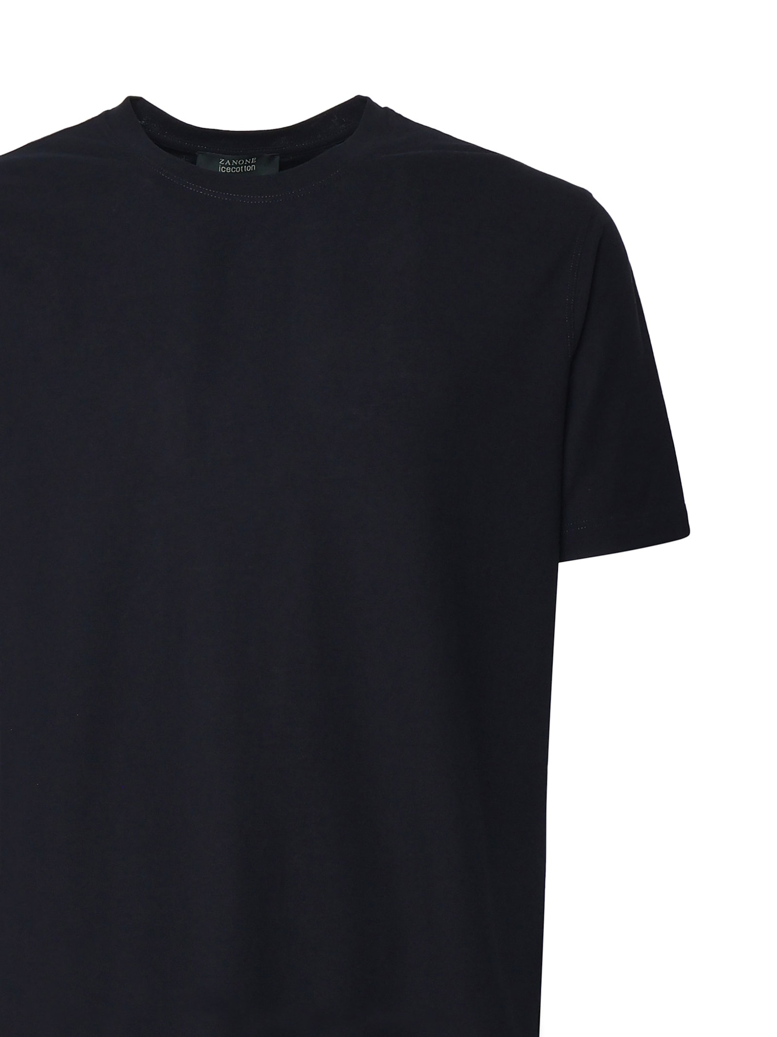 Shop Zanone Crewneck T-shirt In Black