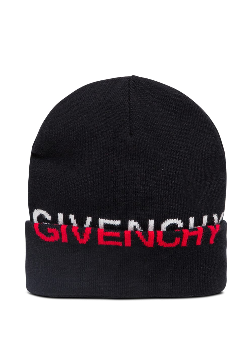 Givenchy Black Cotton And Cashmere Hat With Logo