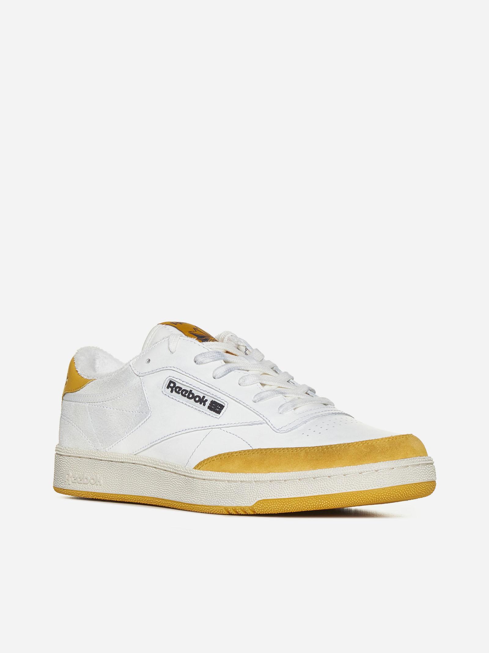Shop Reebok Club C Leather Sneakers In White