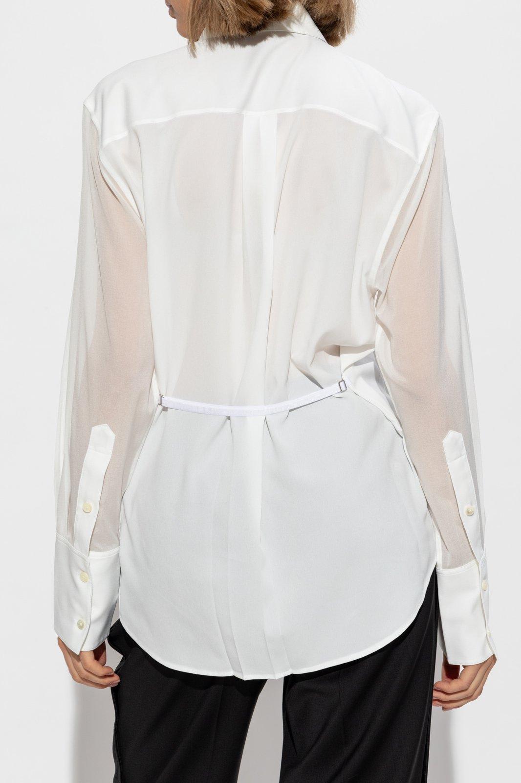 Helmut Lang Relaxed Lace Shirt In White