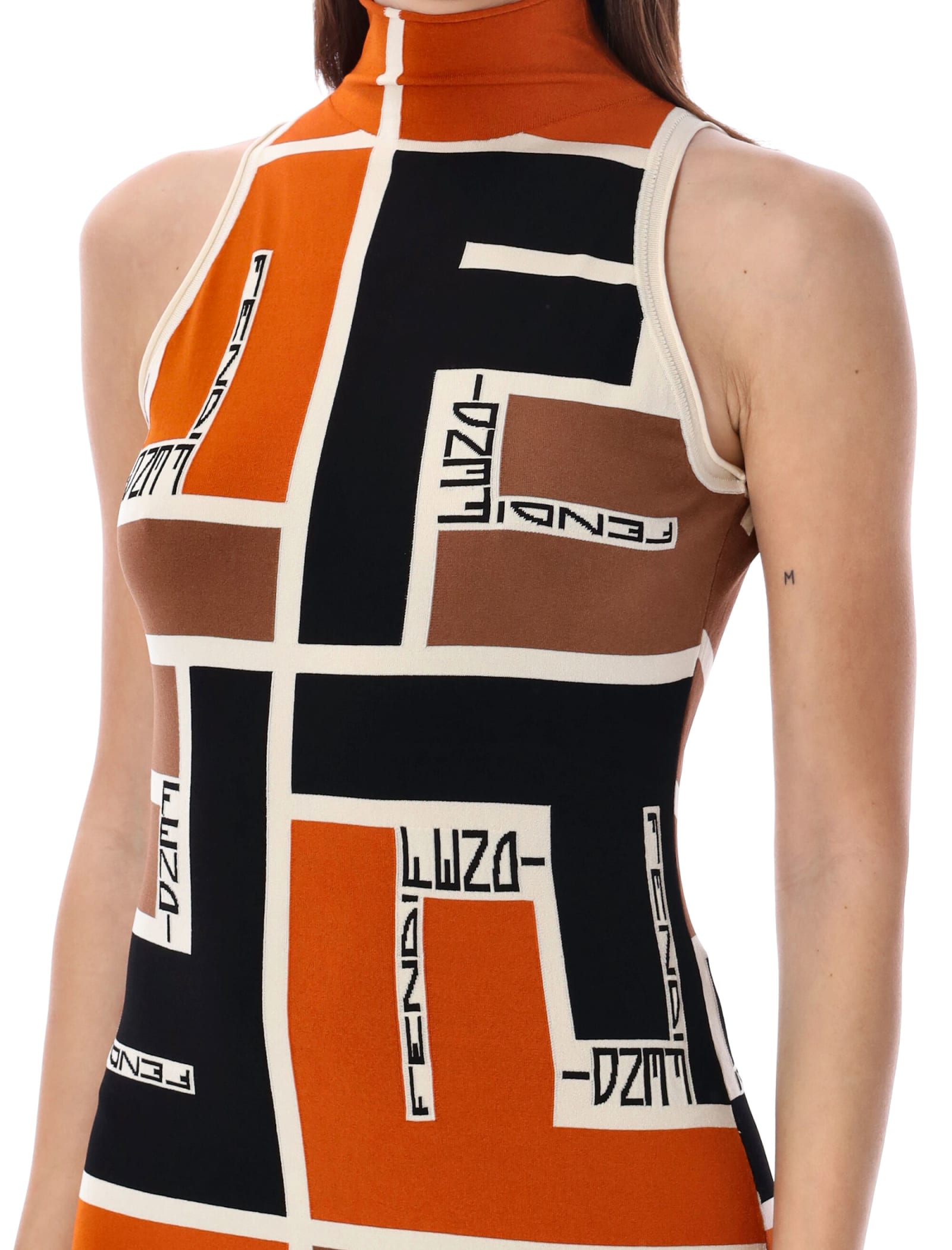 Shop Fendi Mini Dress Look 28 In Orange