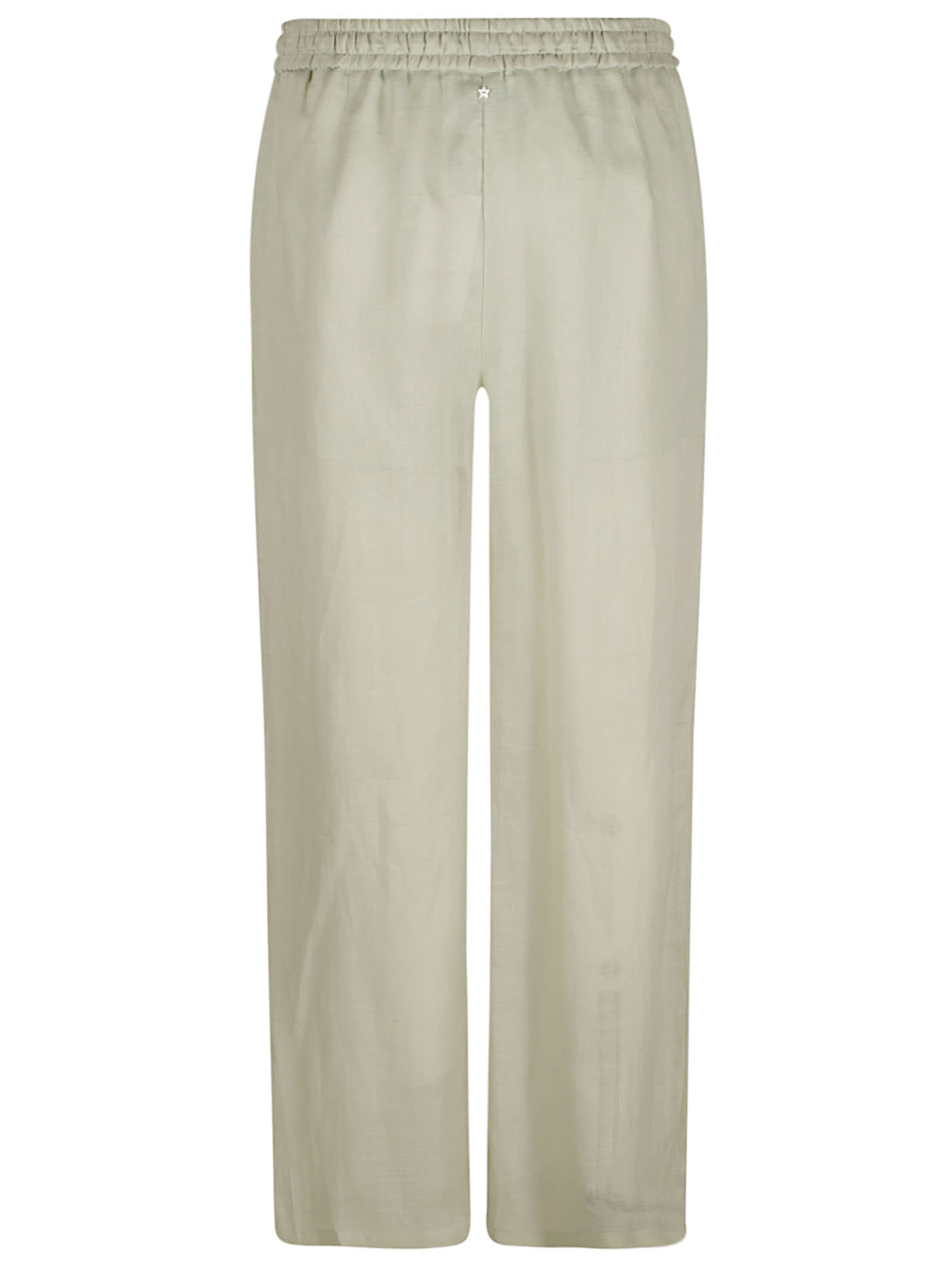 Shop Lorena Antoniazzi Laced Trousers In Sage Green