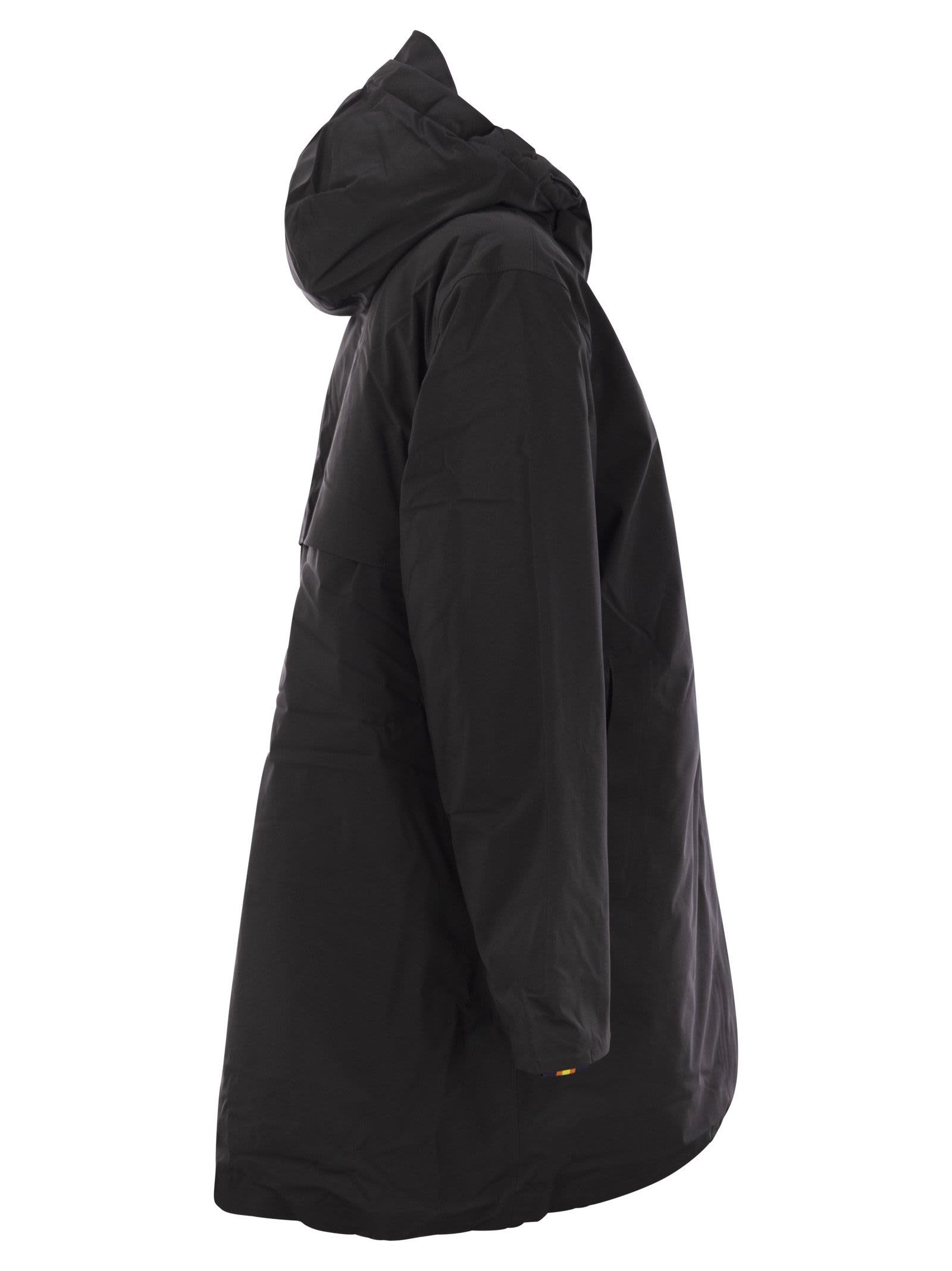 K-way K Way Mathiel Bonded Hooded Jacket In Black