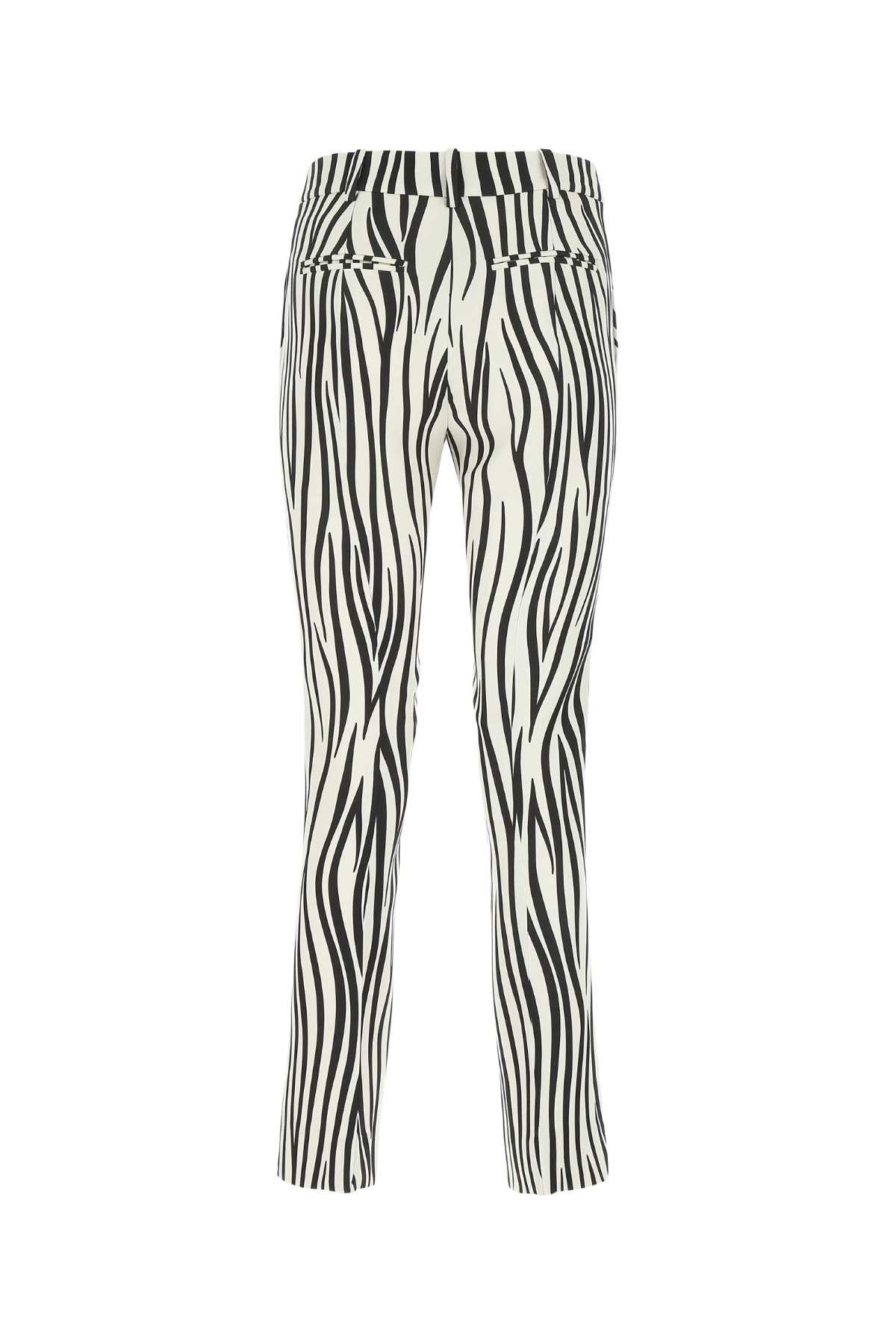Shop Valentino Printed Wool Blend Pant In 0an