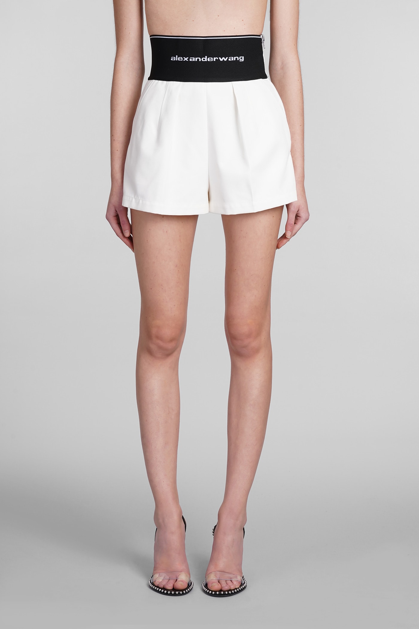 Shop Alexander Wang Shorts In White Polyester