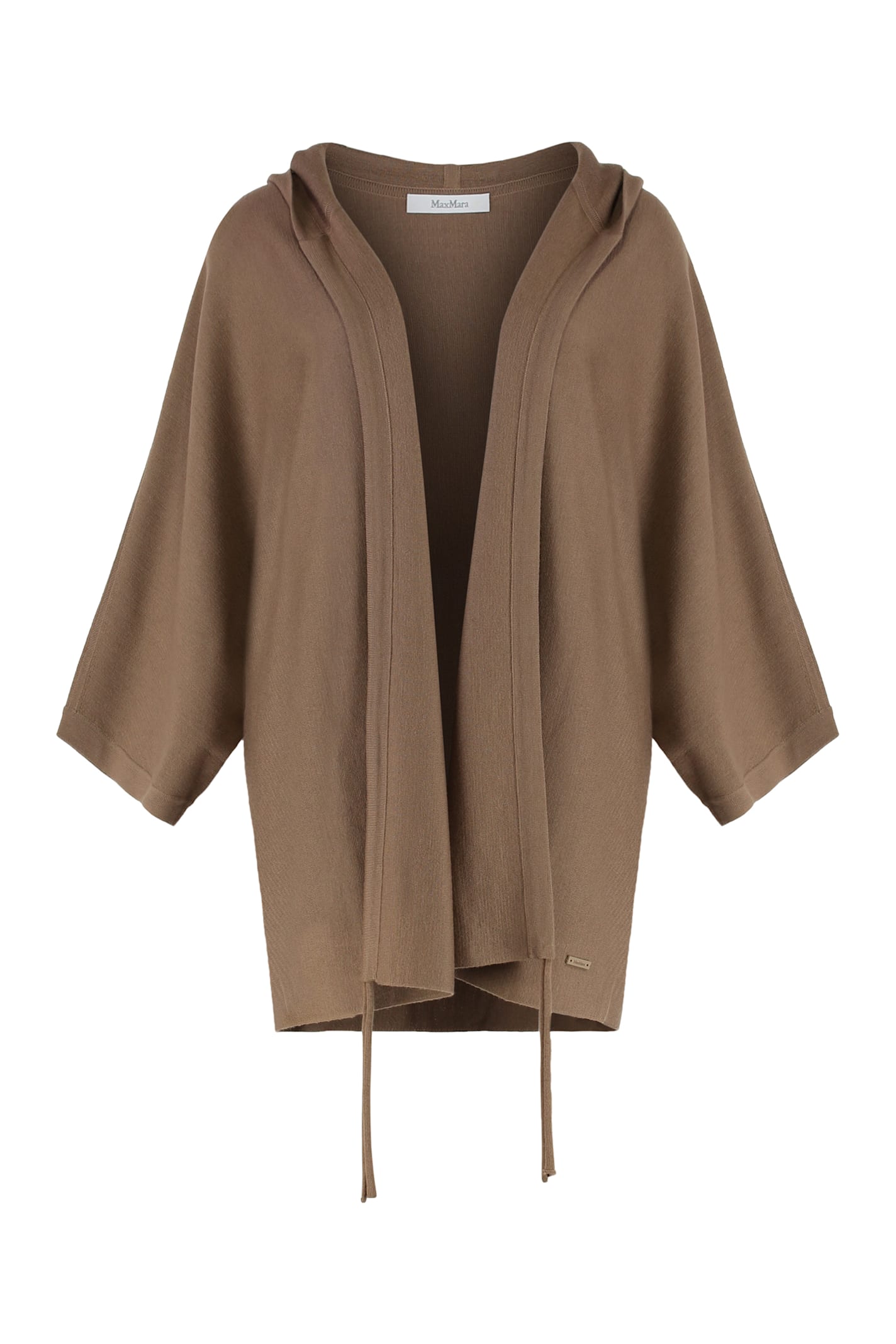 Max Mara Aster Virgin Wool Cardigan In Burgundy