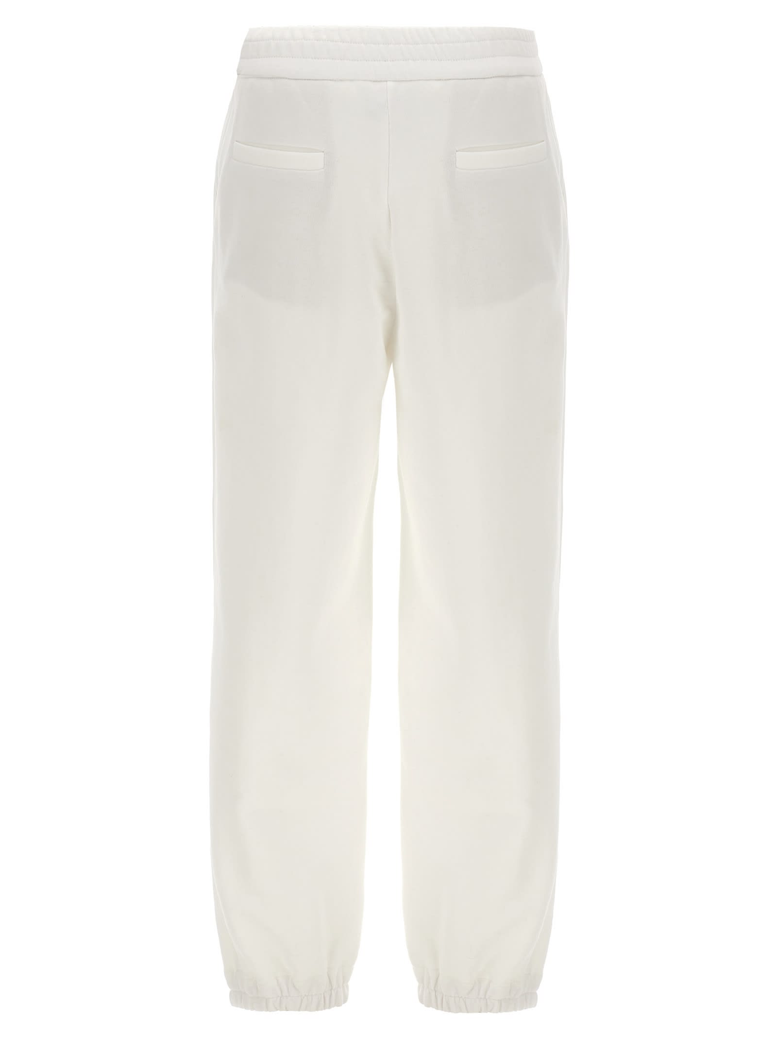 Shop Brunello Cucinelli Monile Joggers In White