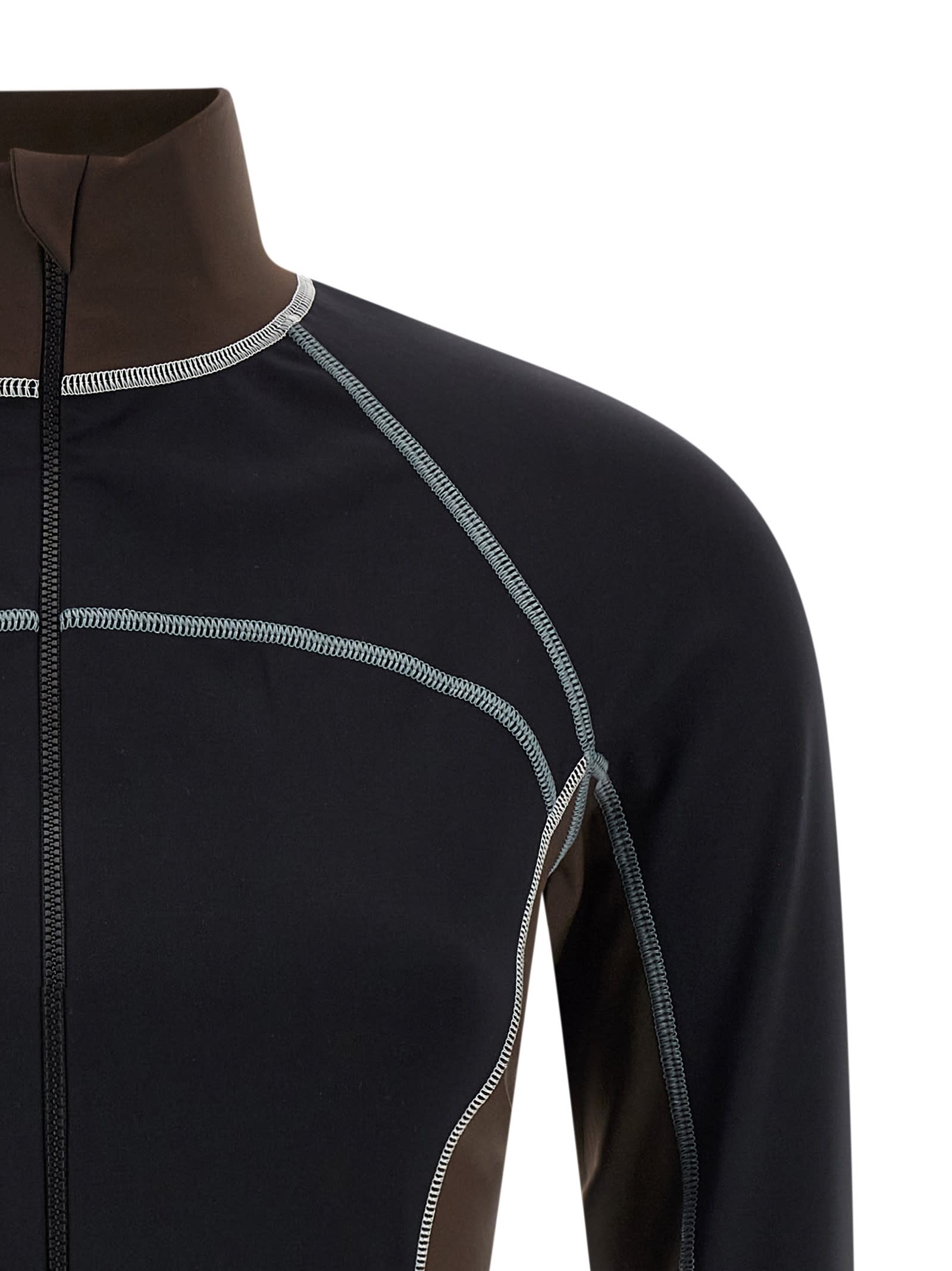 Fendi Long-sleeved Cardigan Top In Black