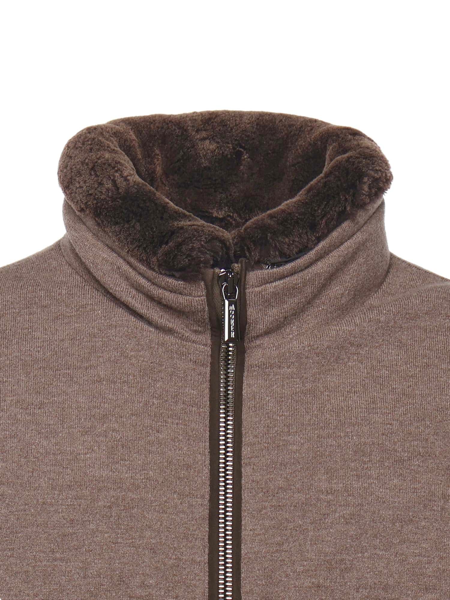 Moorer Boudin Quilted Goose Down Padded Bomber Jacket In Neutral