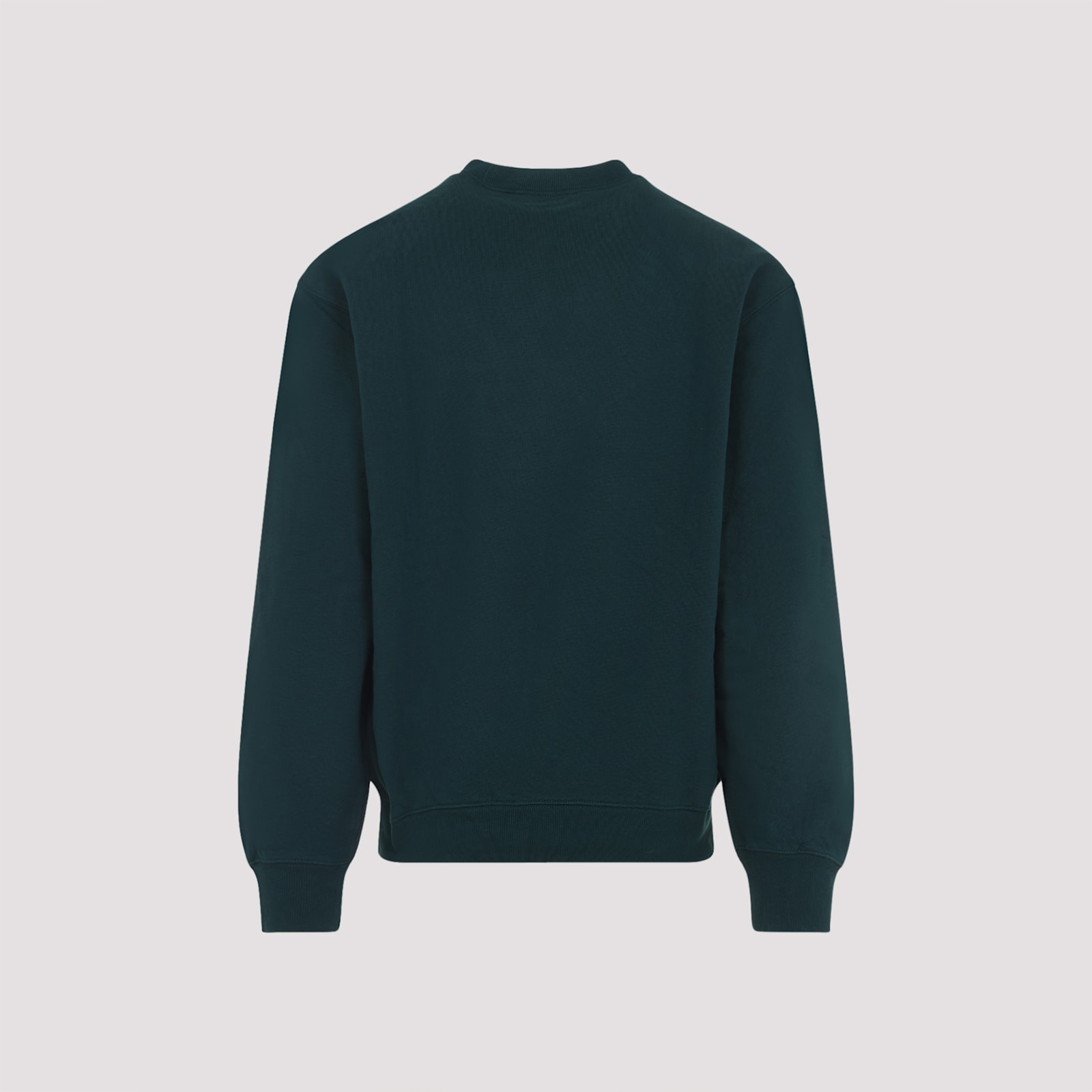 Carhartt Ip Mens Dark Fir Alumni Brand-embroidery Cotton-jersey Sweatshirt In Green