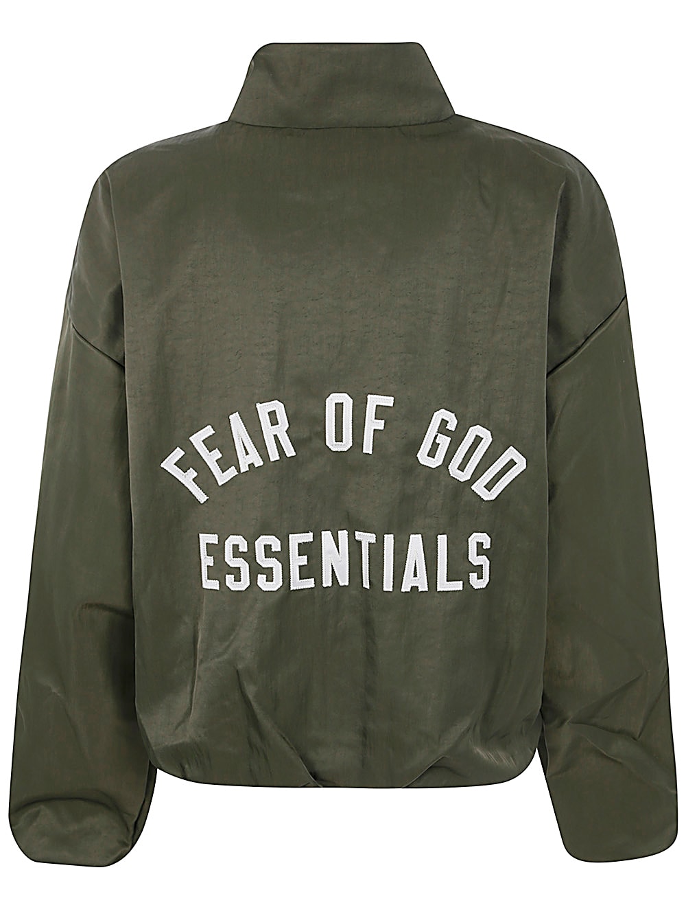 Shop Fear Of God Textured Nylon Track Jacket In Military