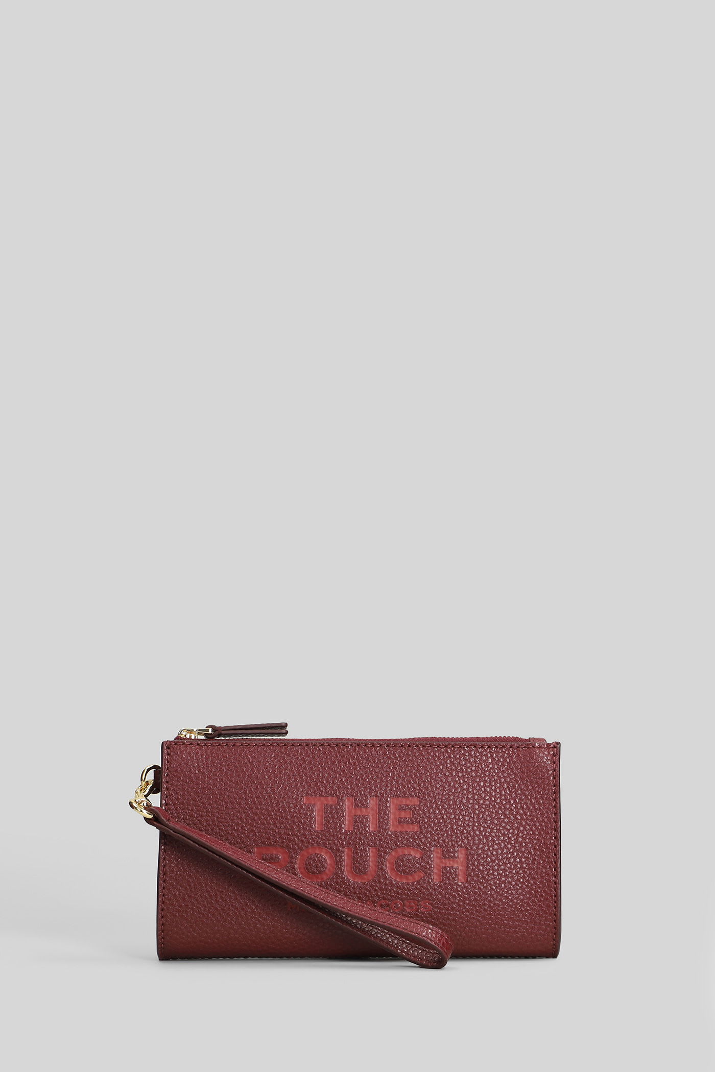 Marc Jacobs The Pouch Clutch In Bordeaux Leather In Burgundy