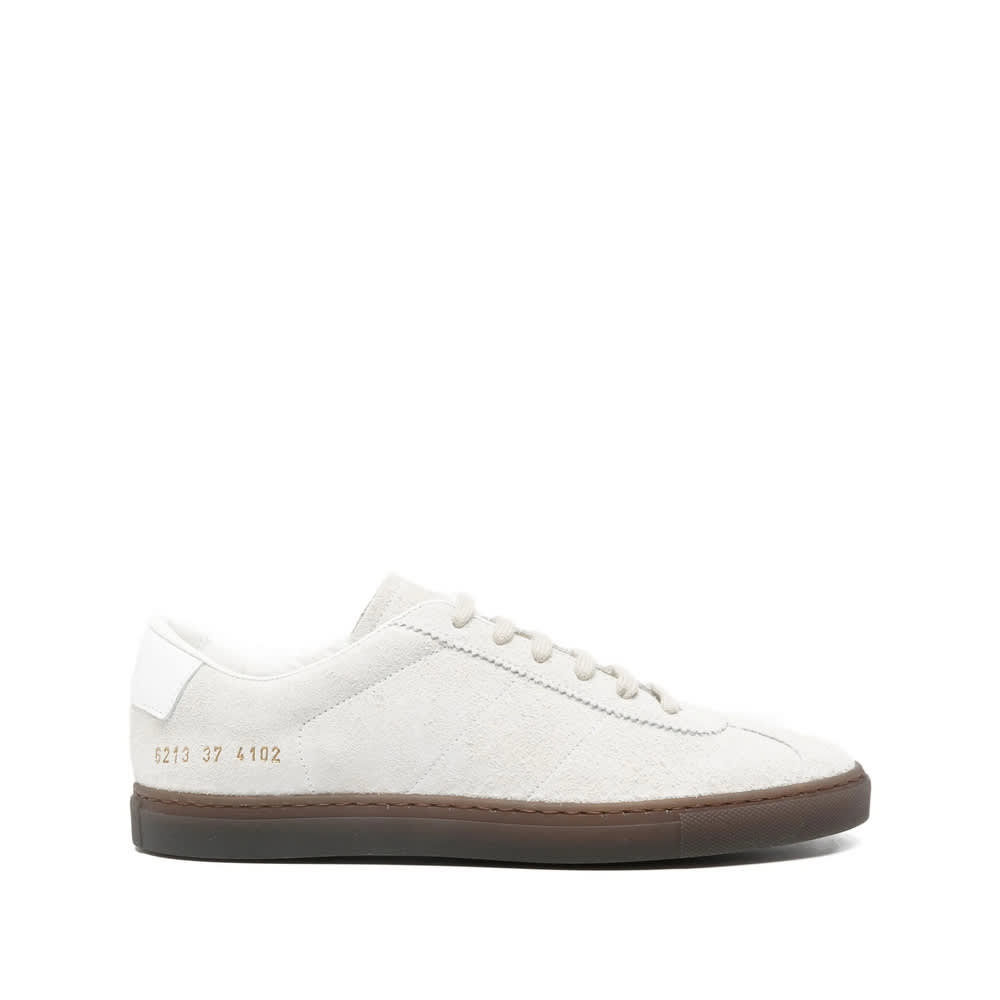 Common Projects Logo Lace-up Low-top Casual Shoes In White