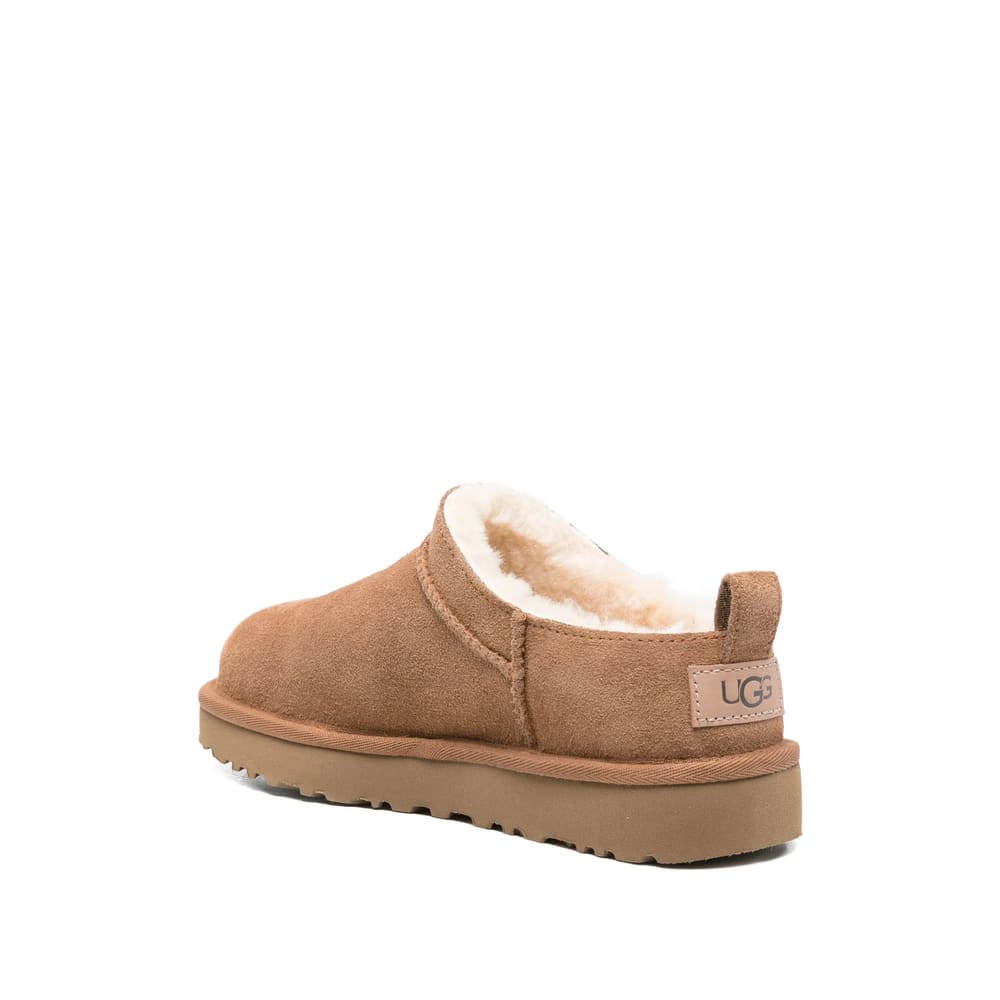 Ugg Soft Suede Mule With Lambskin Lining In Multi