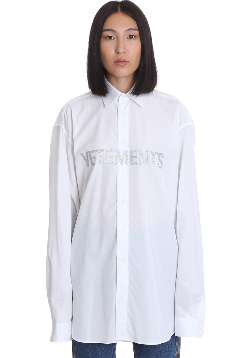 Vetements Shirt In White Cotton