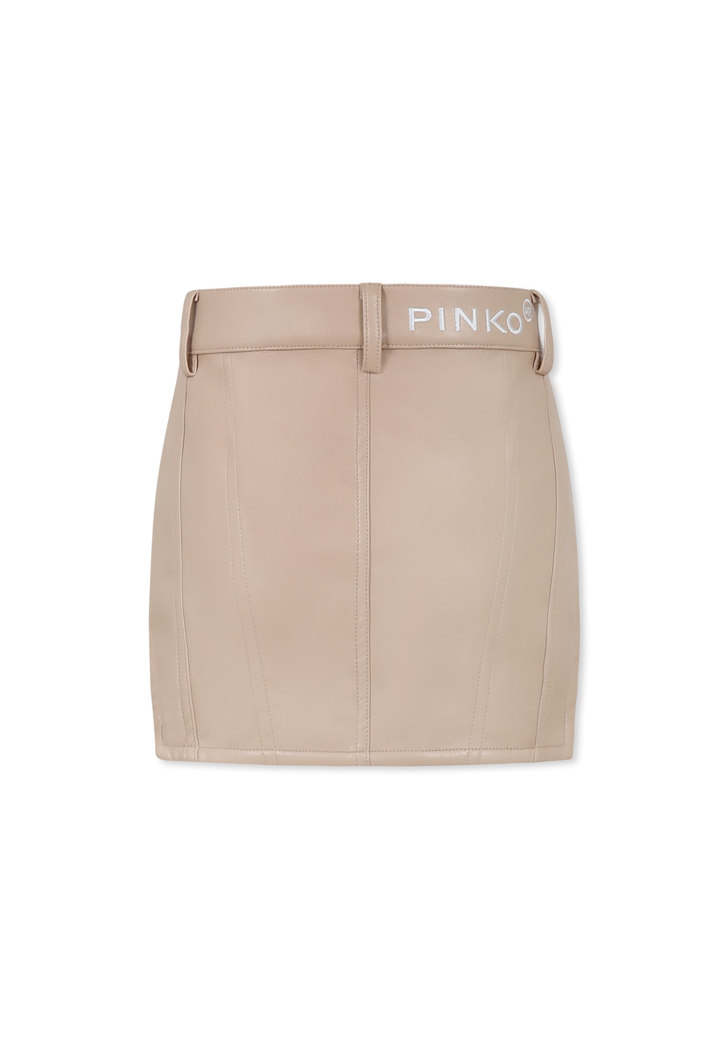 Pinko Pink Skirt For Girl With Logo In Pink
