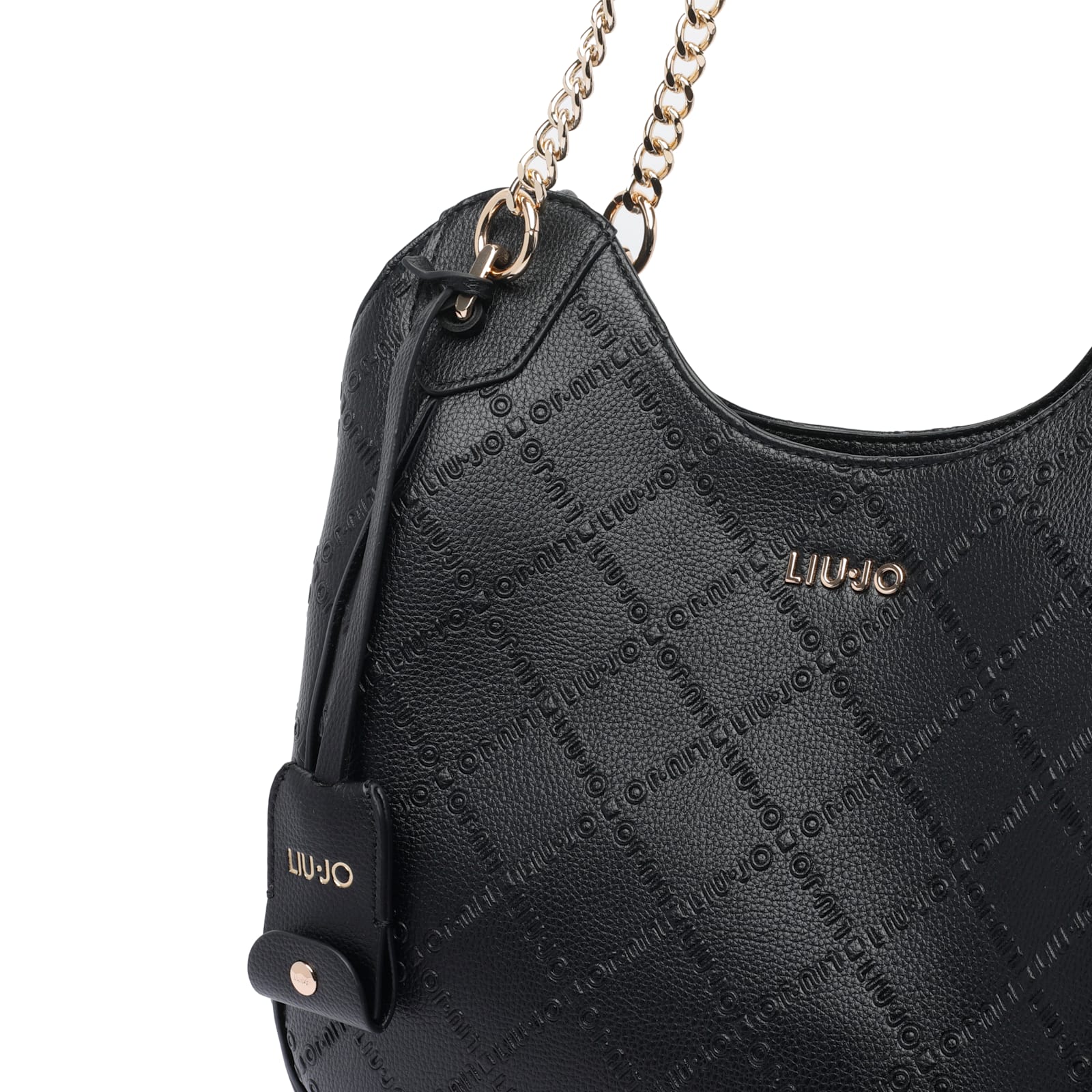 Liu •jo Large Logo Satchel Bag In Black