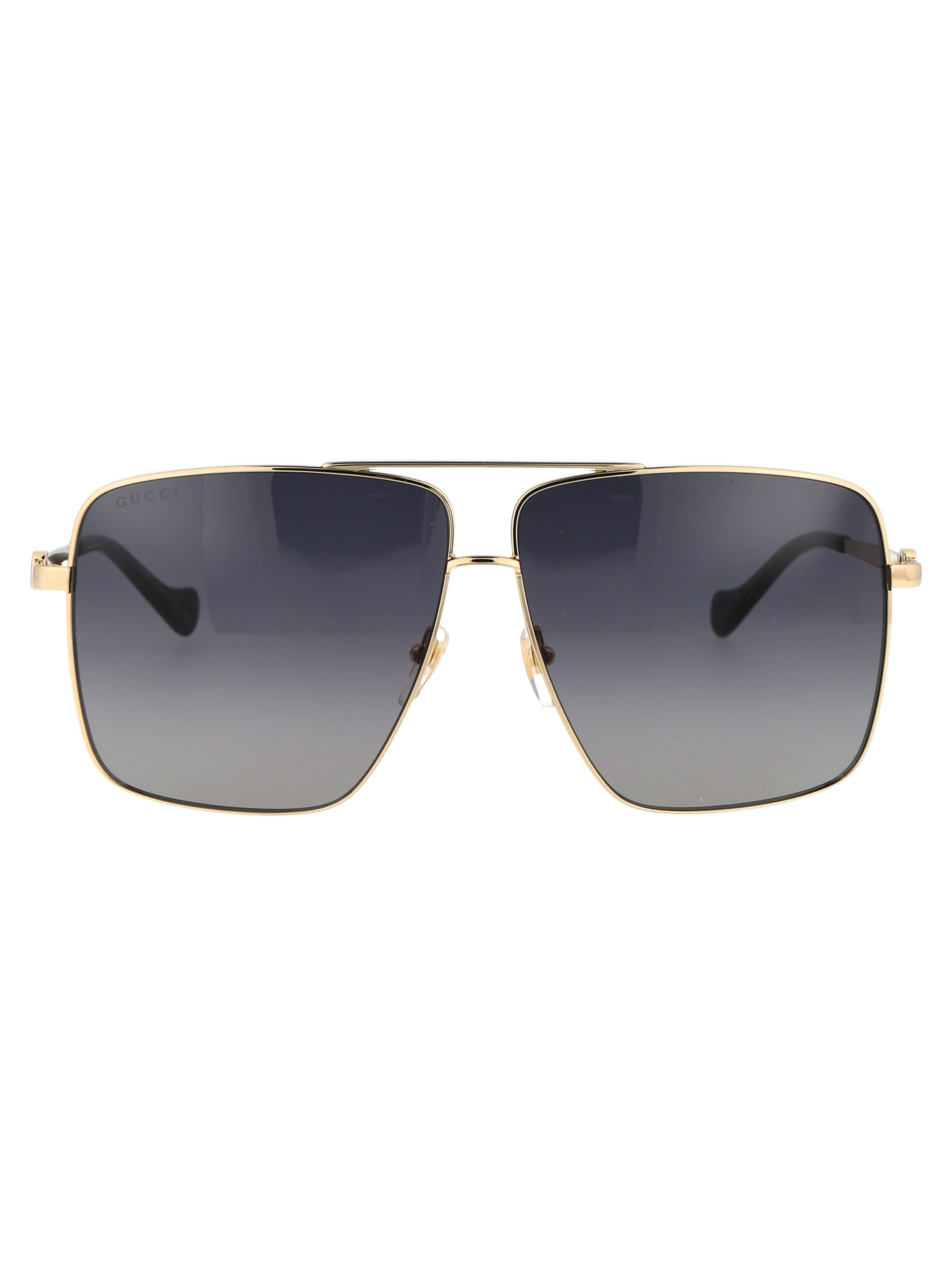 Gucci Gg1087s Sunglasses In 001 Gold Gold Grey