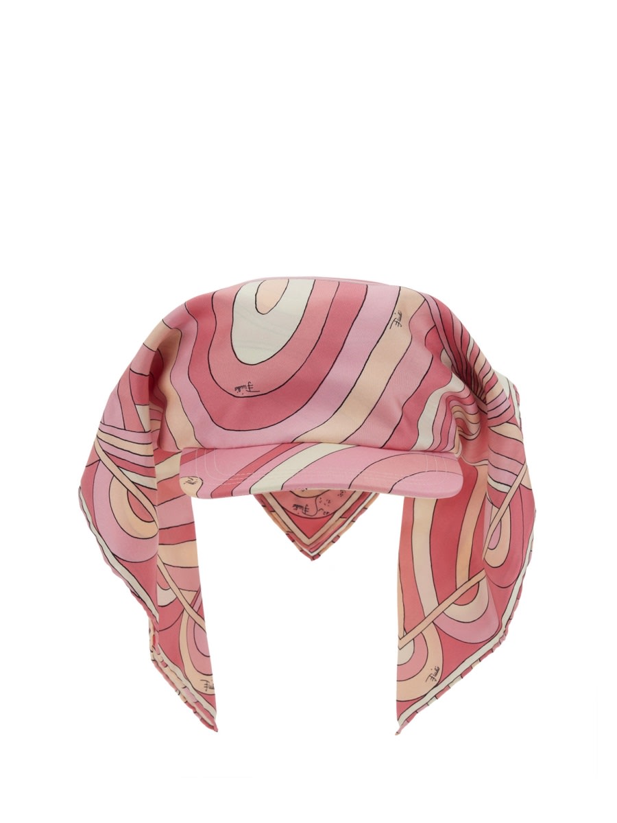 Pucci Scarf Print Visor Curved Brim In Multi